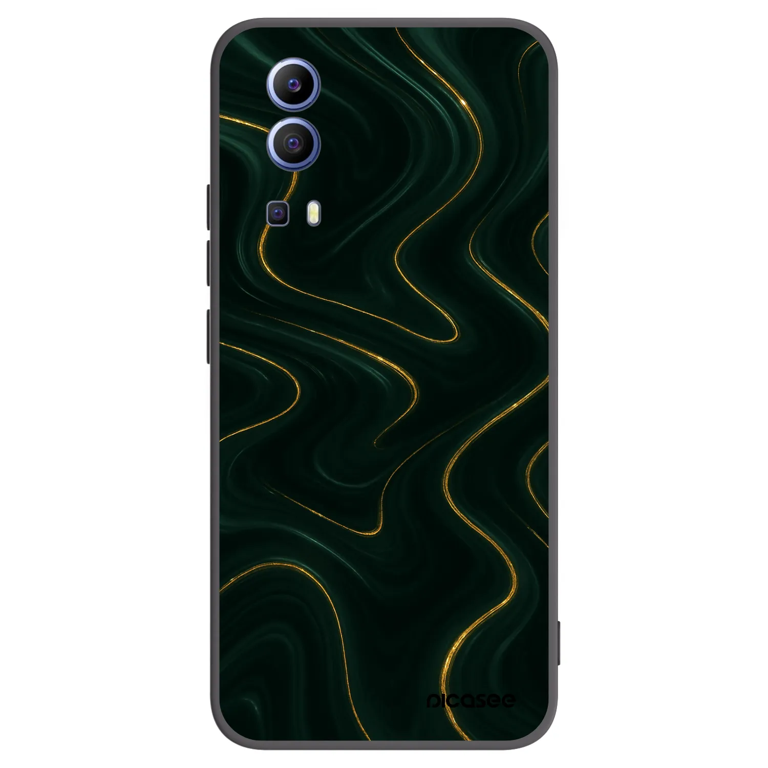 Picasee fekete szilikon tok az alábbi mobiltelefonokra Vivo Y52 5G - Vawes