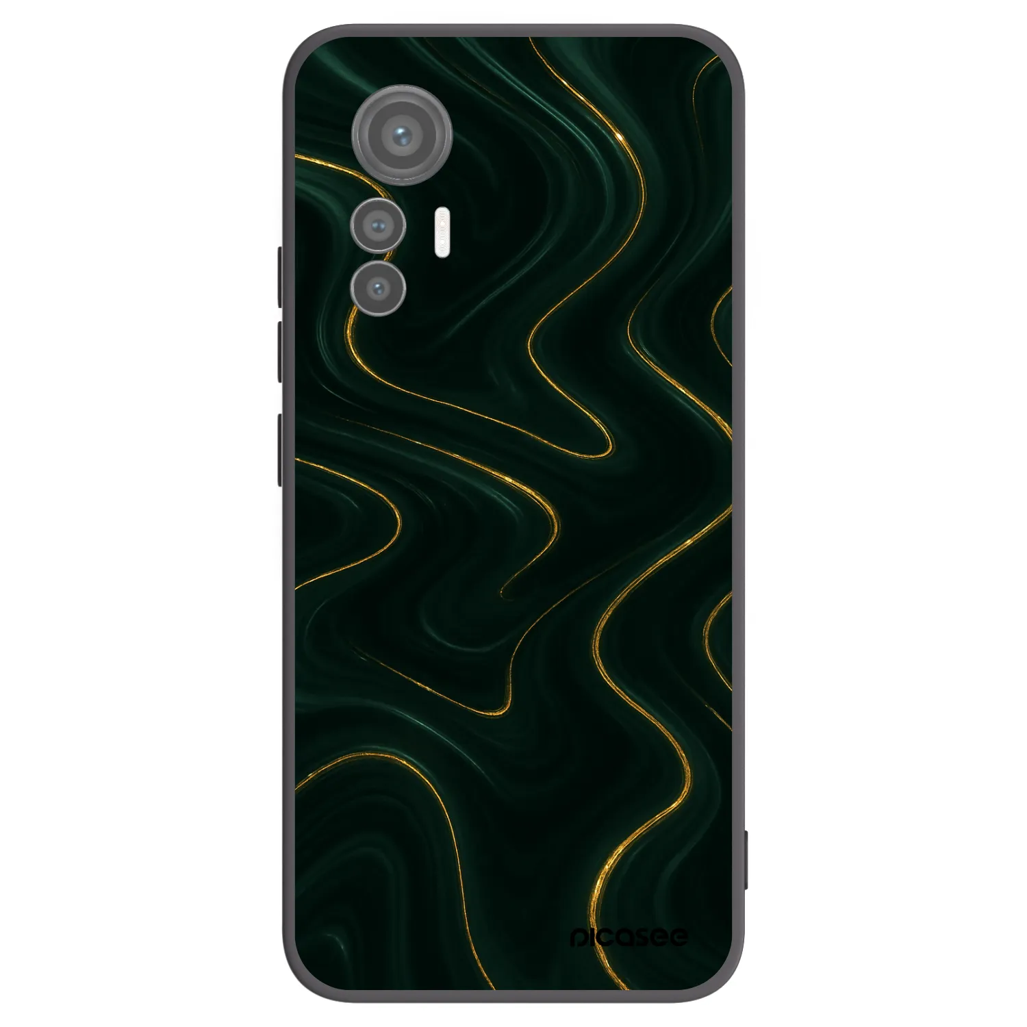 Picasee fekete szilikon tok az alábbi mobiltelefonokra Xiaomi 12 Lite - Vawes