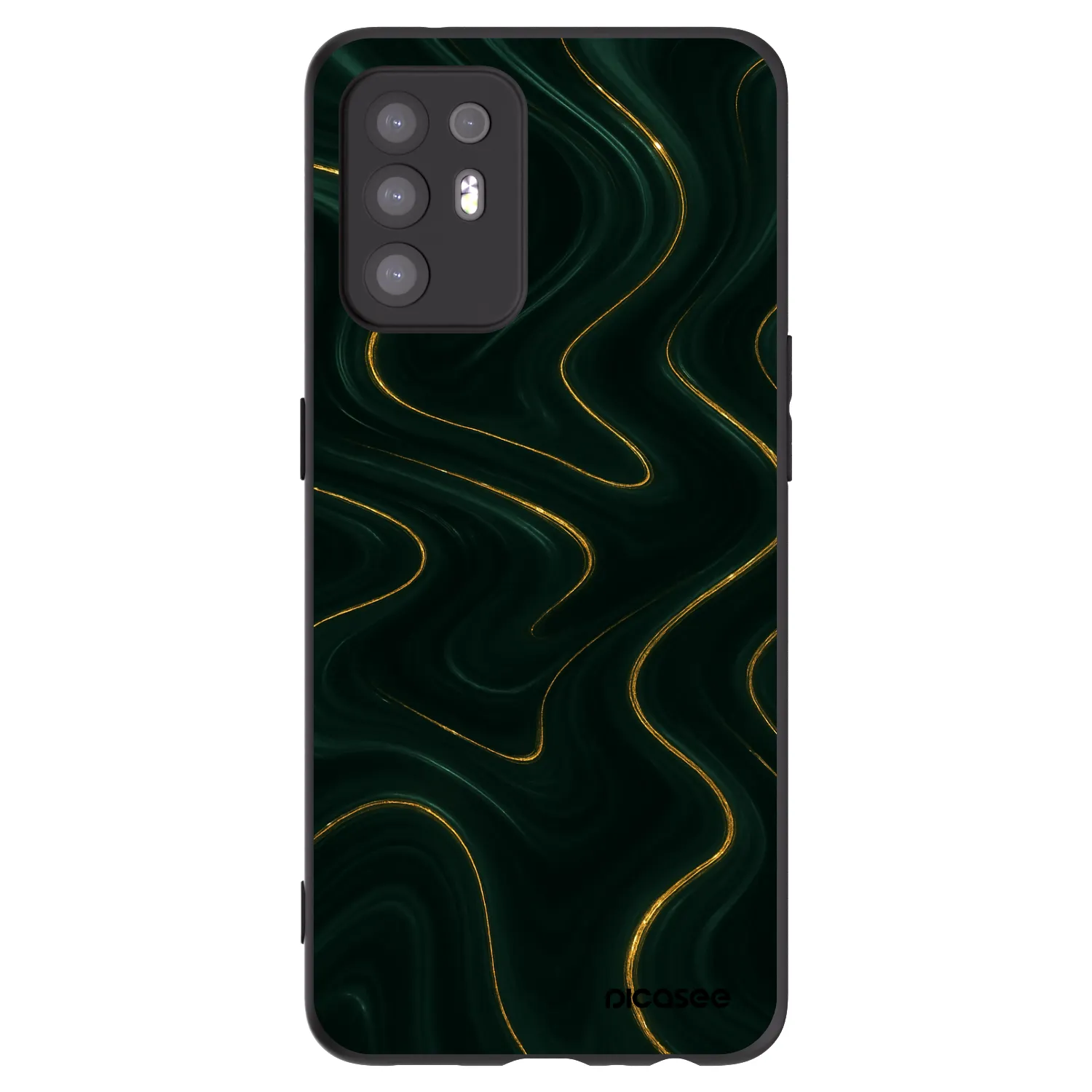 Picasee fekete szilikon tok az alábbi mobiltelefonokra OPPO A94 5G - Vawes
