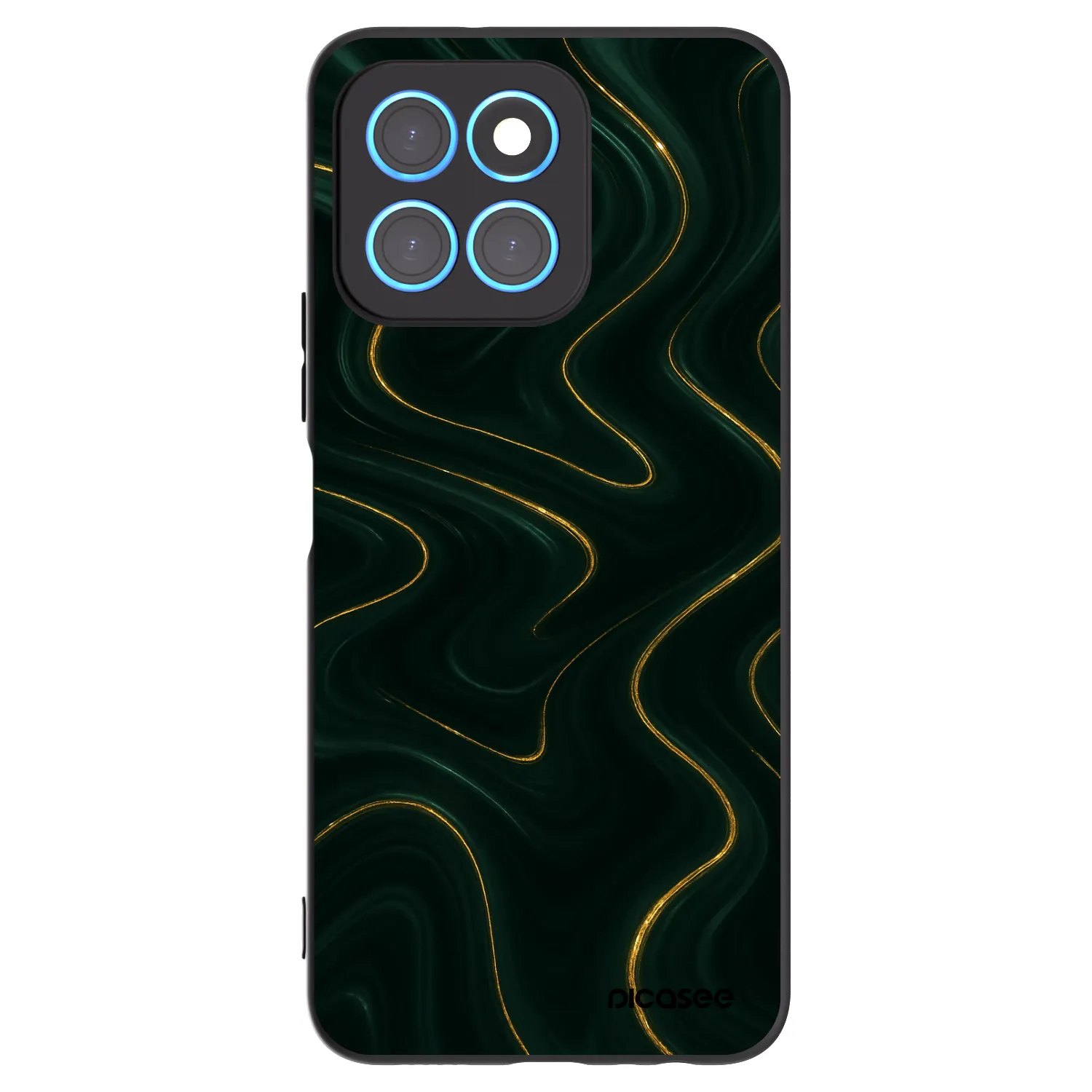 Picasee fekete szilikon tok az alábbi mobiltelefonokra Honor X6 - Vawes