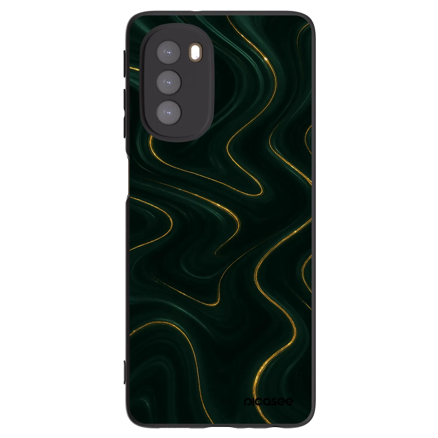 Picasee fekete szilikon tok az alábbi mobiltelefonokra Motorola Moto G51 - Vawes