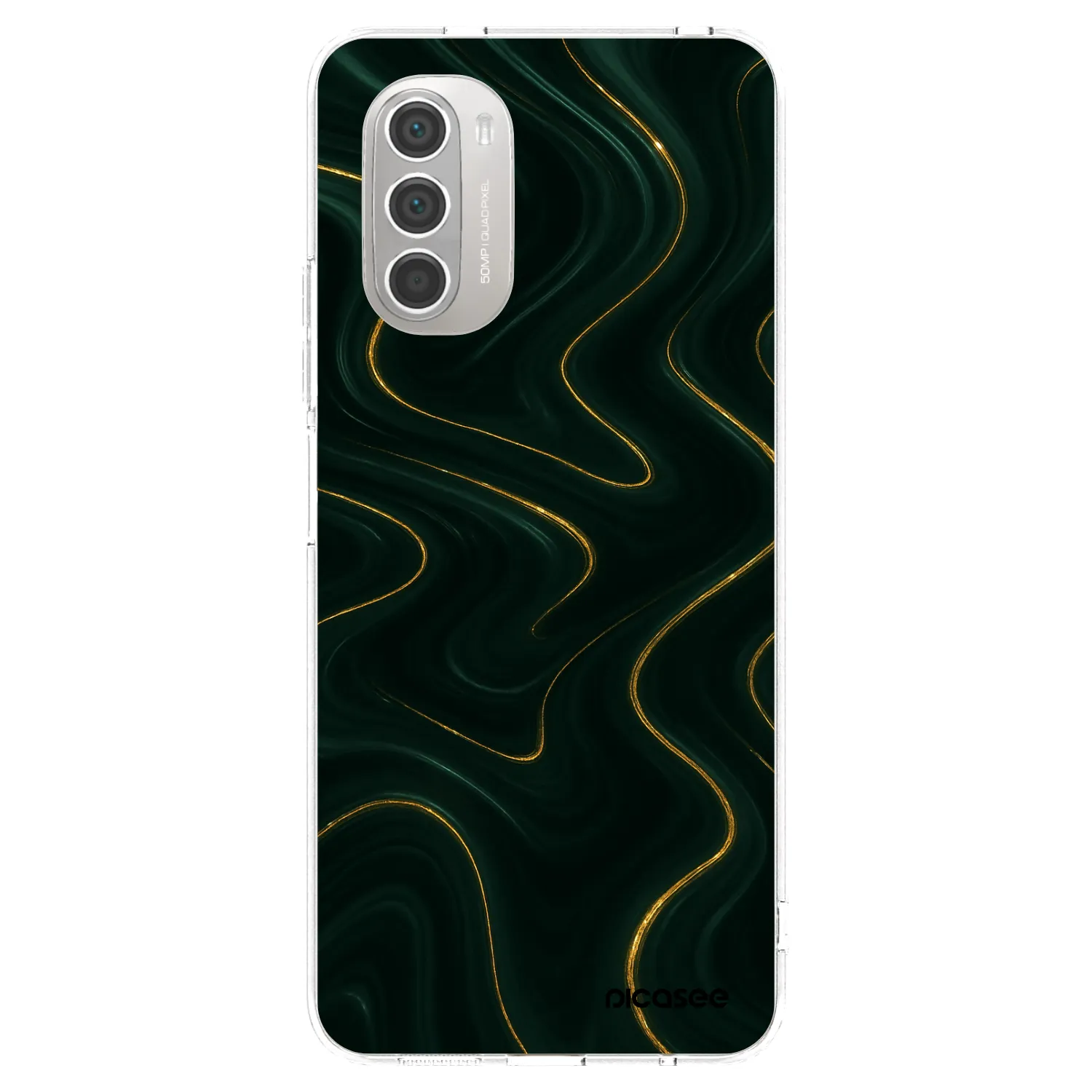 Picasee átlátszó szilikon tok az alábbi mobiltelefonokra Motorola Moto G51 - Vawes