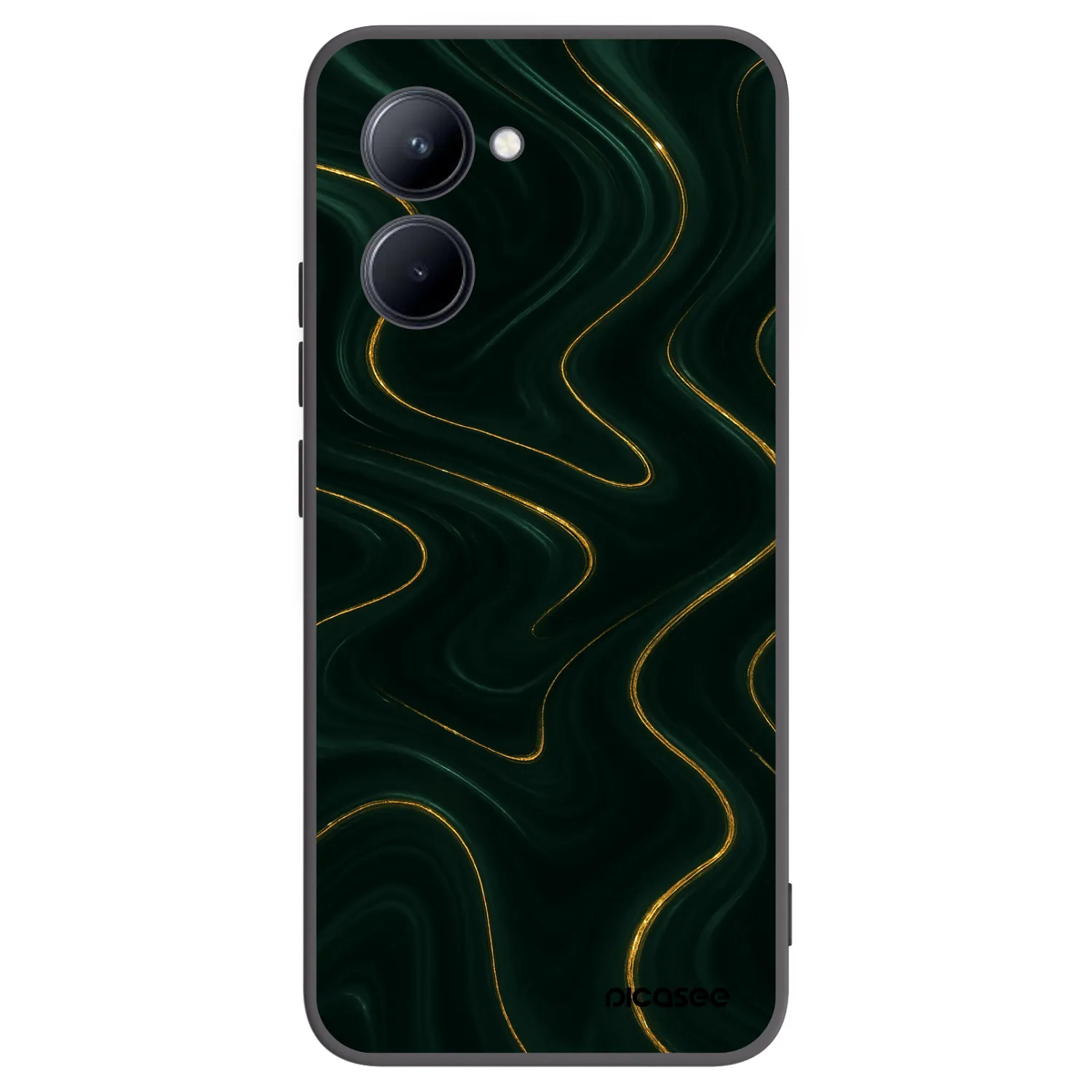 Picasee fekete szilikon tok az alábbi mobiltelefonokra Realme C33 (2023) - Vawes