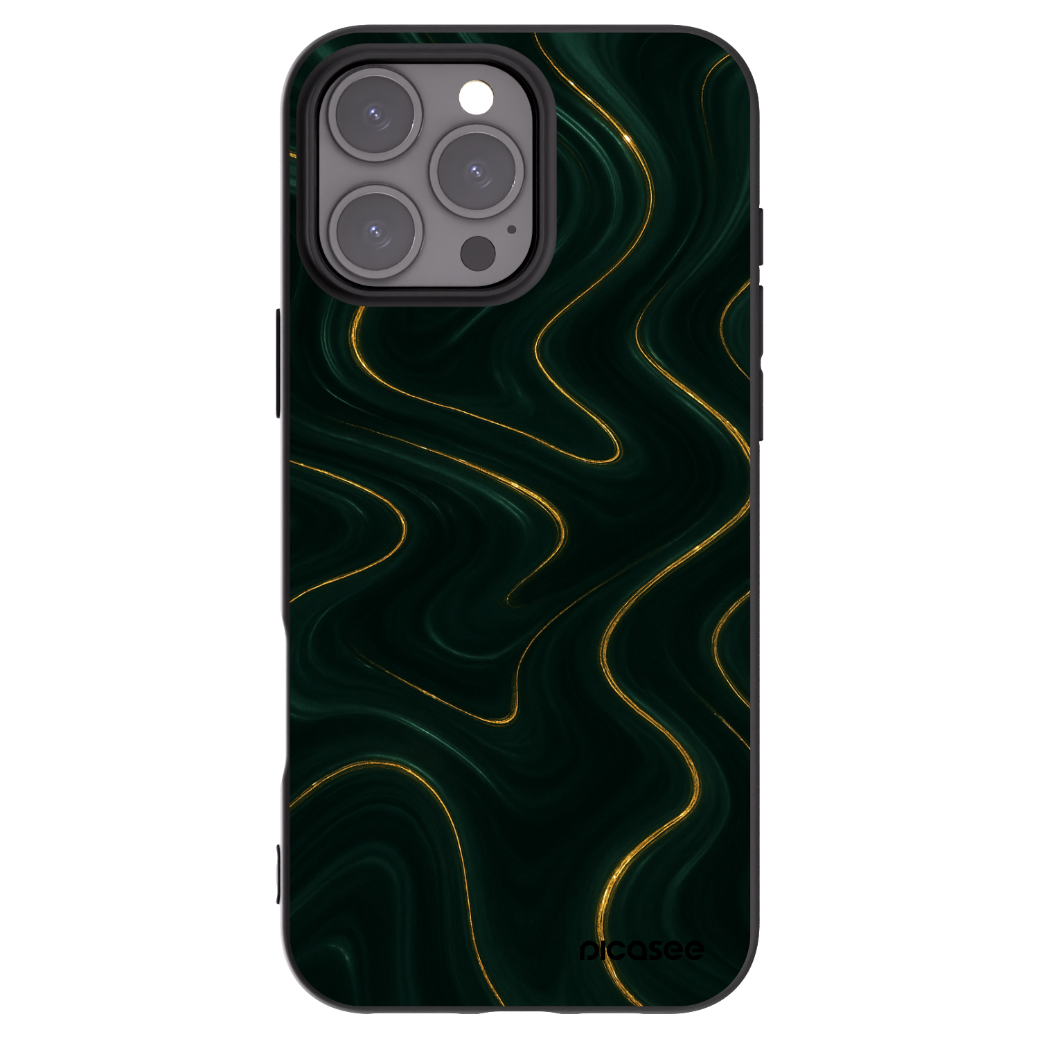 Picasee fekete szilikon tok az alábbi mobiltelefonokra Apple iPhone 16 Pro Max - Vawes