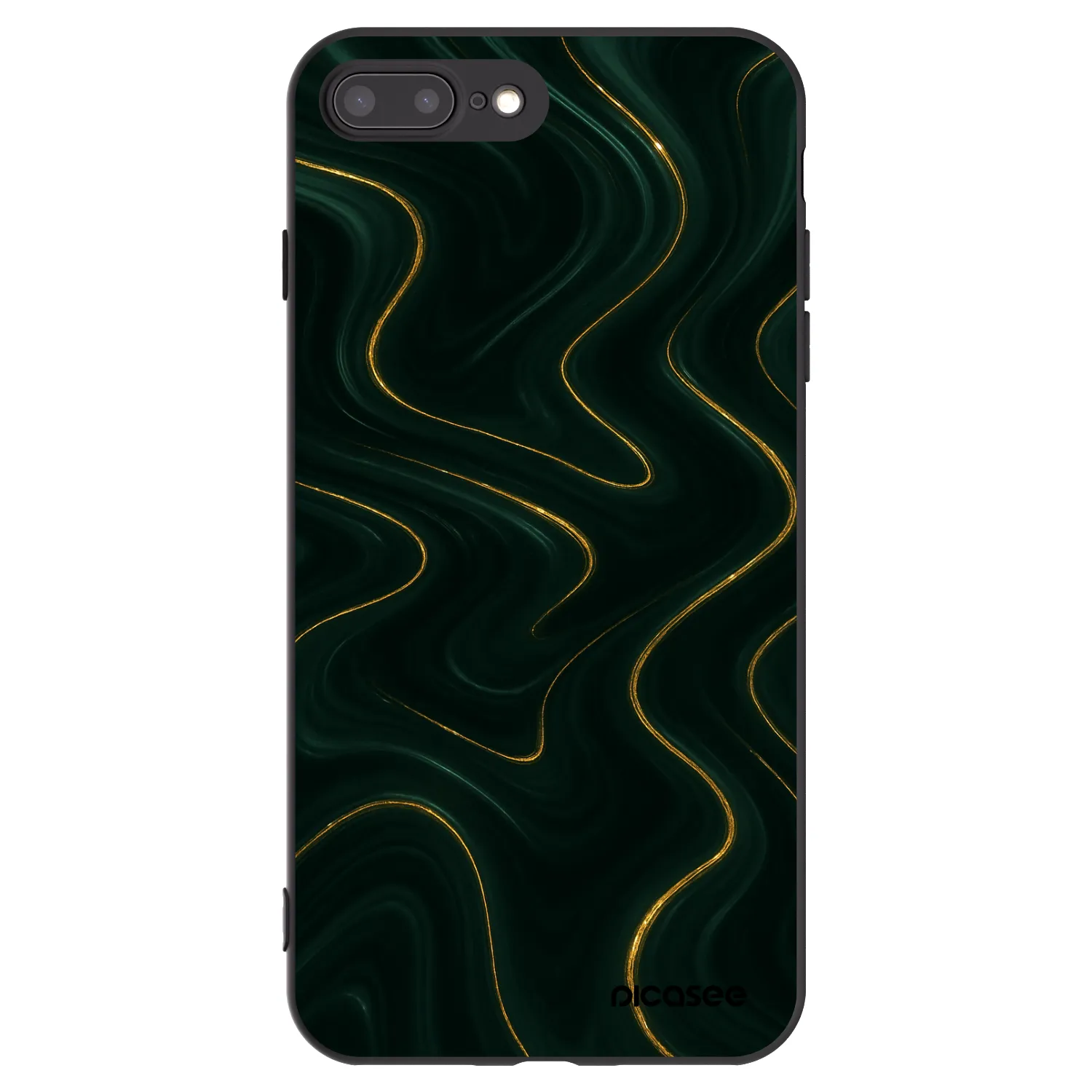 Picasee fekete szilikon tok az alábbi mobiltelefonokra Apple iPhone 8 Plus - Vawes