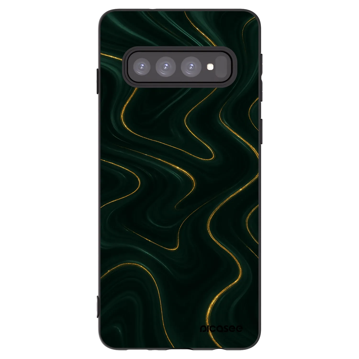 Picasee fekete szilikon tok az alábbi mobiltelefonokra Samsung Galaxy S10 G973 - Vawes