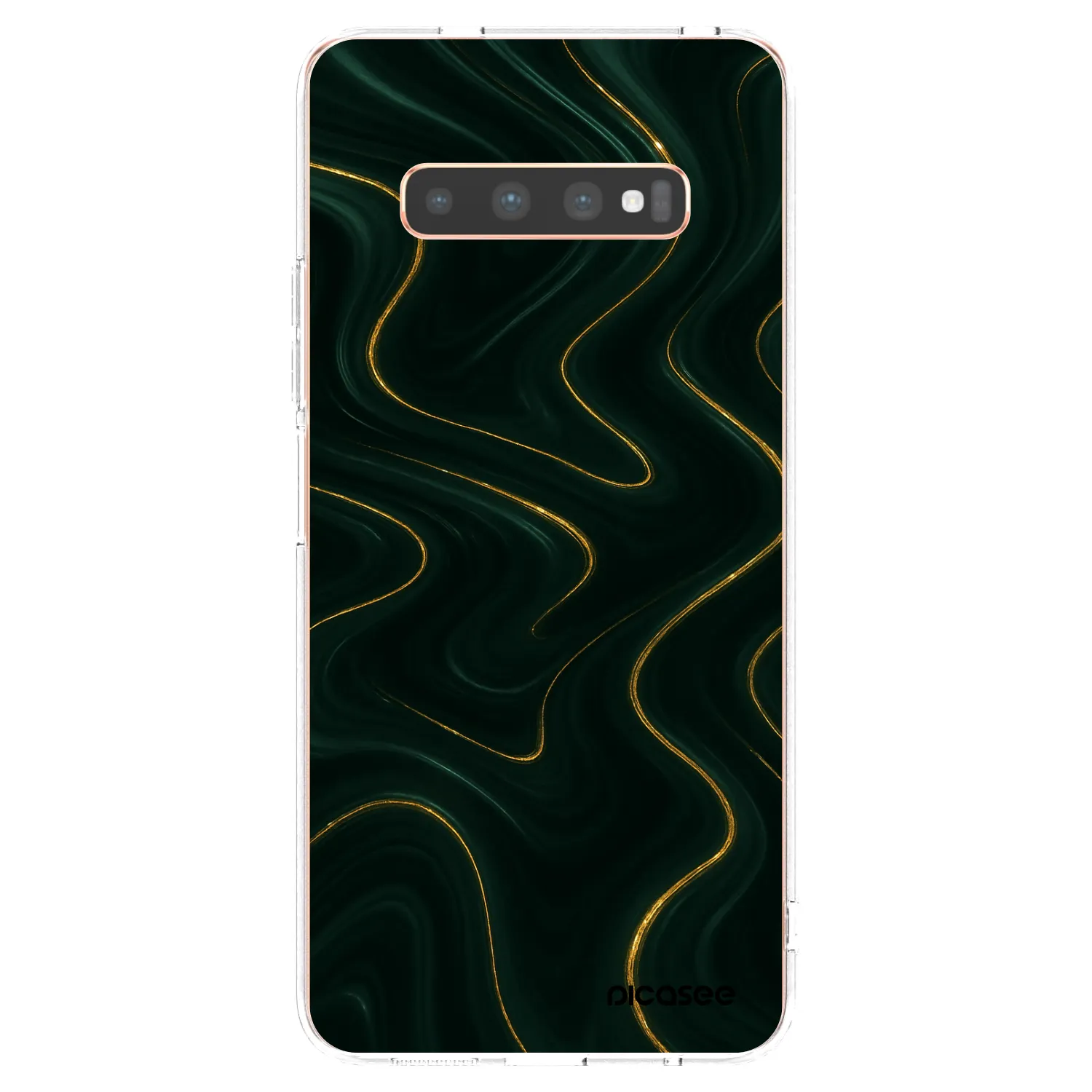 Picasee átlátszó szilikon tok az alábbi mobiltelefonokra Samsung Galaxy S10 Plus G975 - Vawes
