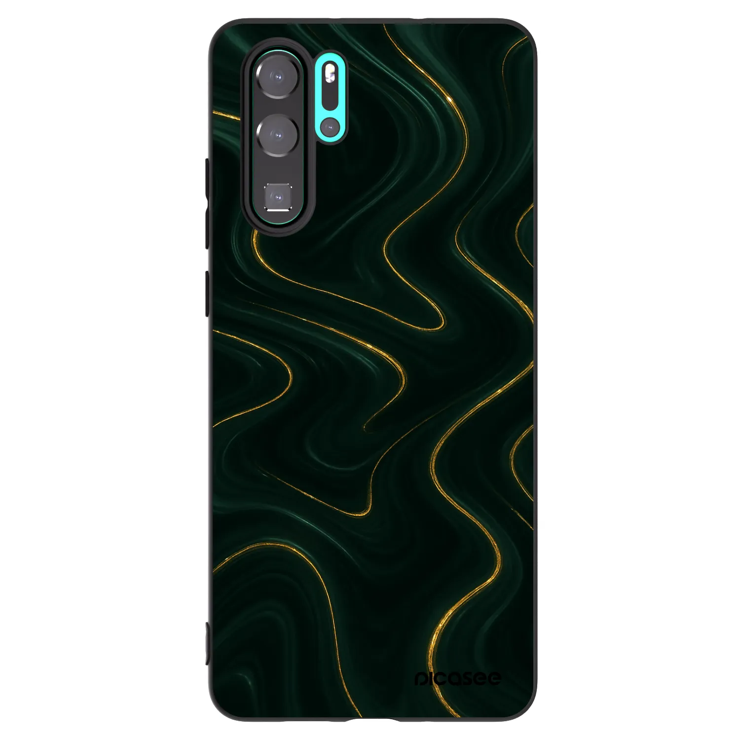 Picasee fekete szilikon tok az alábbi mobiltelefonokra Huawei P30 Pro - Vawes
