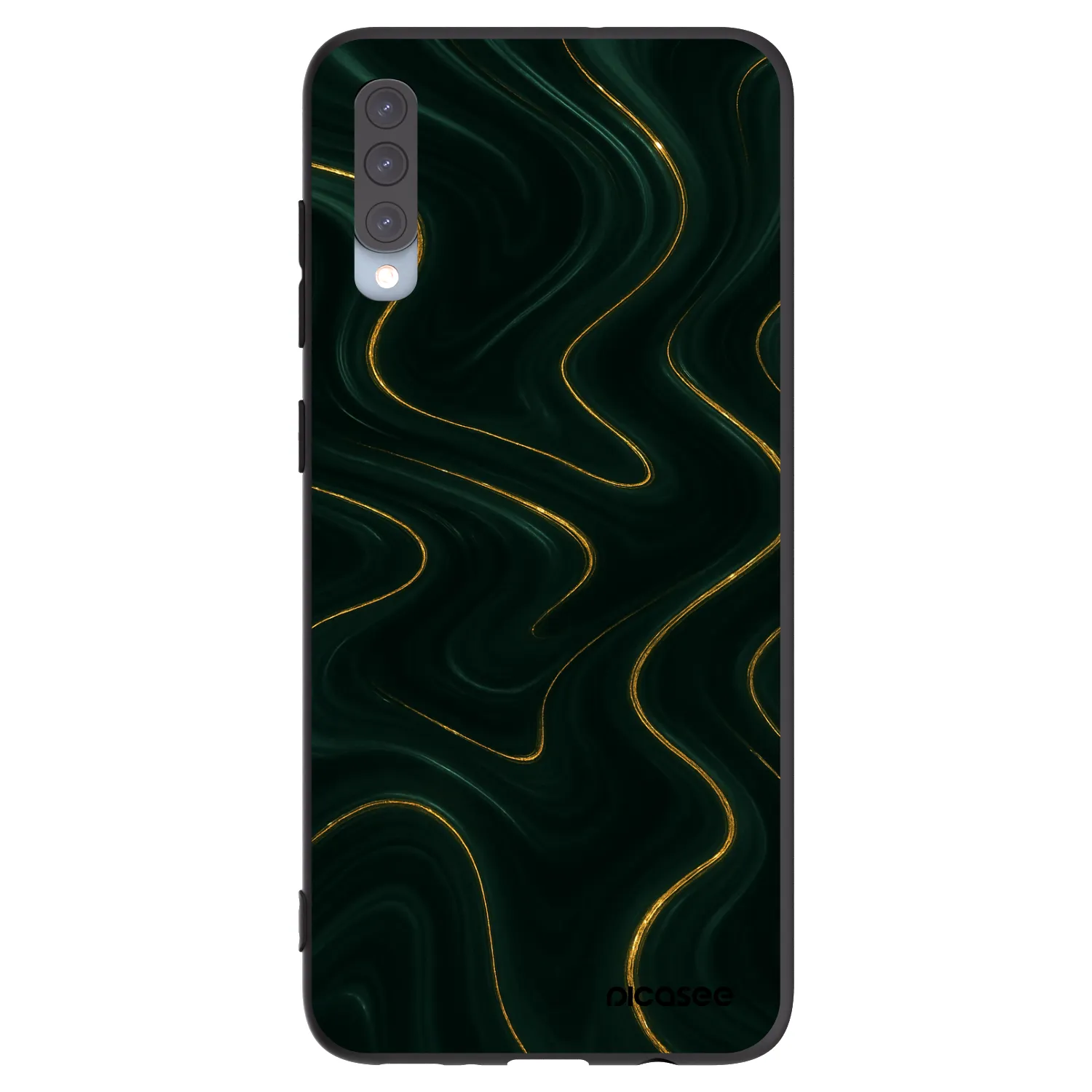 Picasee fekete szilikon tok az alábbi mobiltelefonokra Samsung Galaxy A70 A705F - Vawes