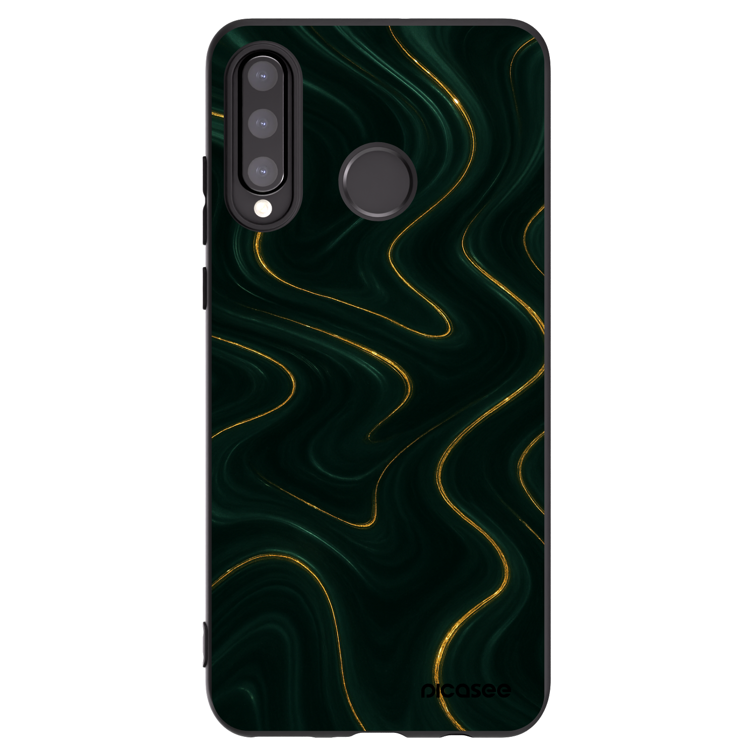Picasee fekete szilikon tok az alábbi mobiltelefonokra Huawei P30 Lite - Vawes