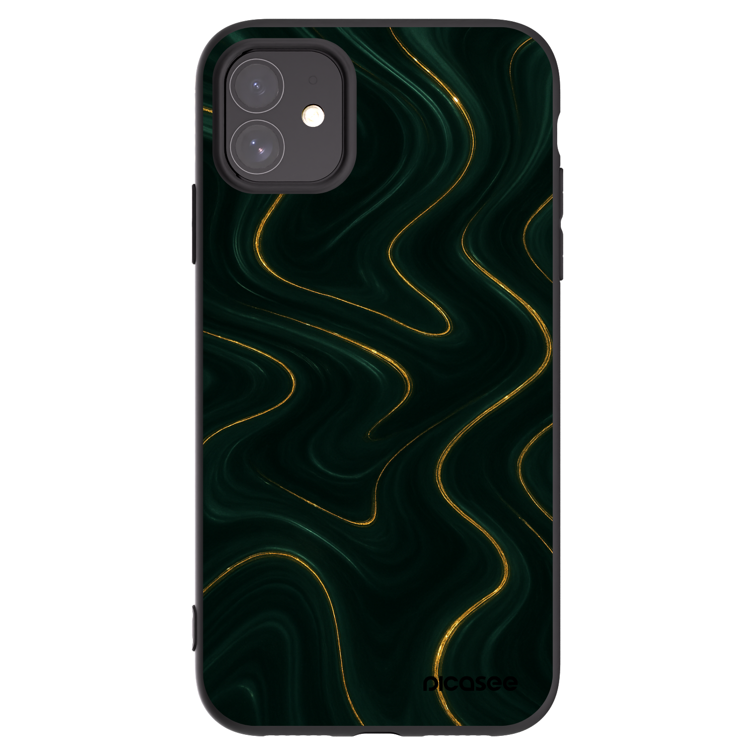 Picasee fekete szilikon tok az alábbi mobiltelefonokra Apple iPhone 11 - Vawes