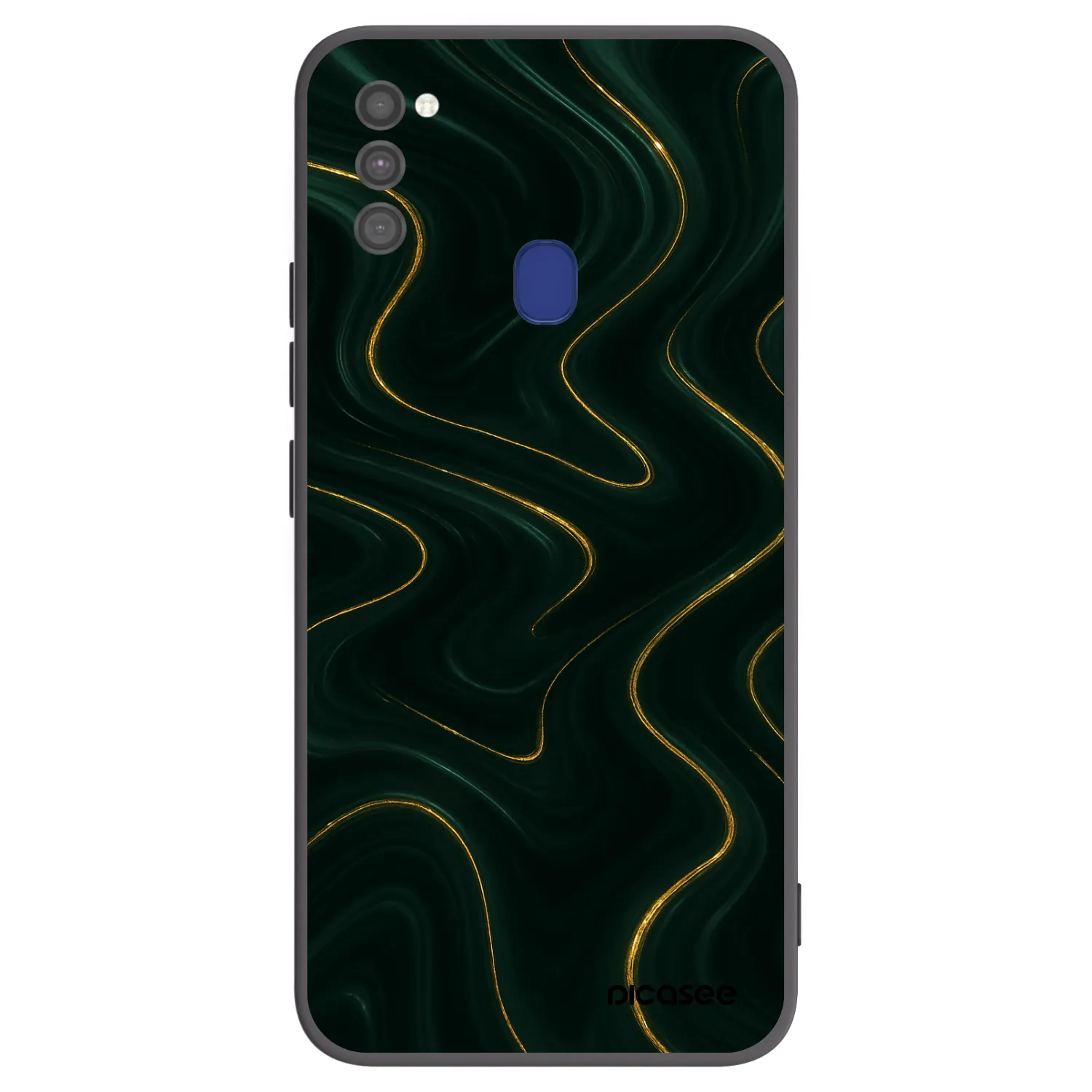 Picasee fekete szilikon tok az alábbi mobiltelefonokra Samsung Galaxy M21 M215F - Vawes