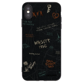 Picasee fekete szilikon tok az alábbi mobiltelefonokra Apple iPhone XS Max - CONFESSION