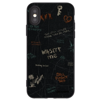 Picasee fekete szilikon tok az alábbi mobiltelefonokra Apple iPhone X/XS - CONFESSION