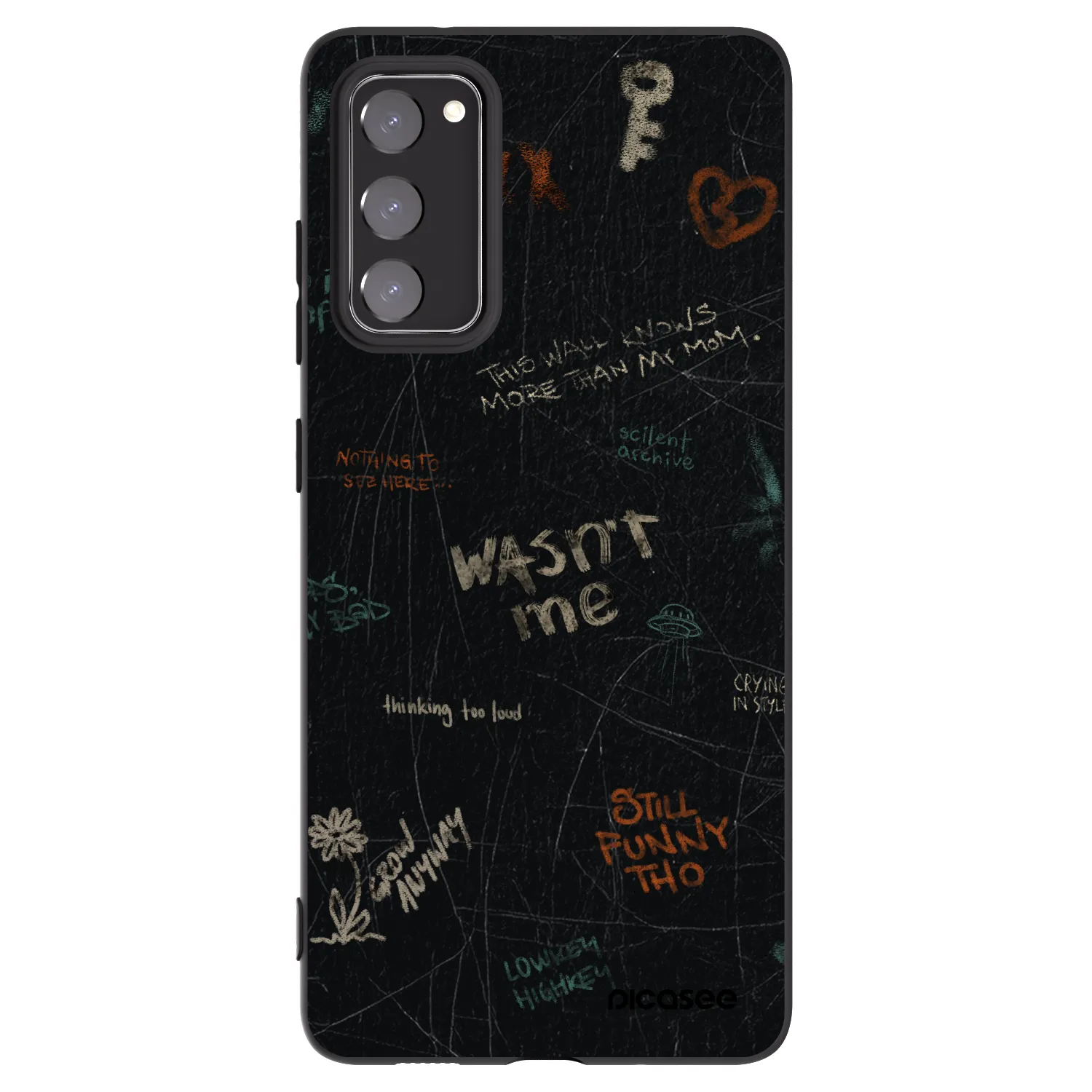 Picasee fekete szilikon tok az alábbi mobiltelefonokra Samsung Galaxy S20 FE - CONFESSION