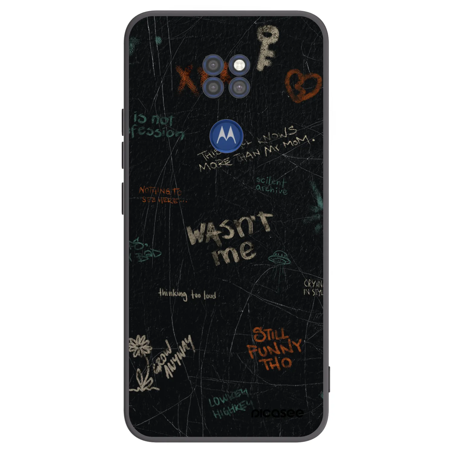 Picasee fekete szilikon tok az alábbi mobiltelefonokra Motorola Moto G9 Play - CONFESSION