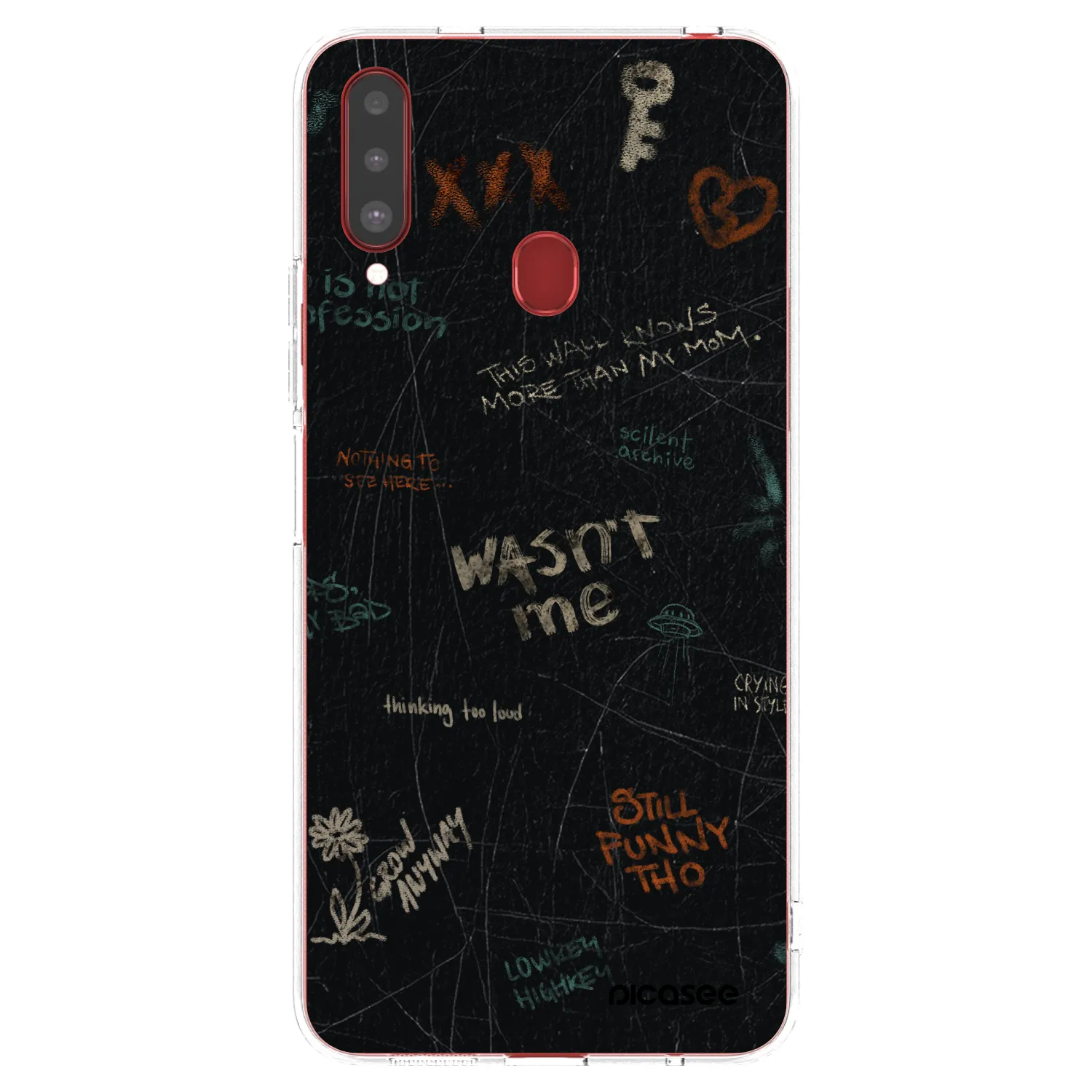 Picasee átlátszó szilikon tok az alábbi mobiltelefonokra Samsung Galaxy A20s - CONFESSION
