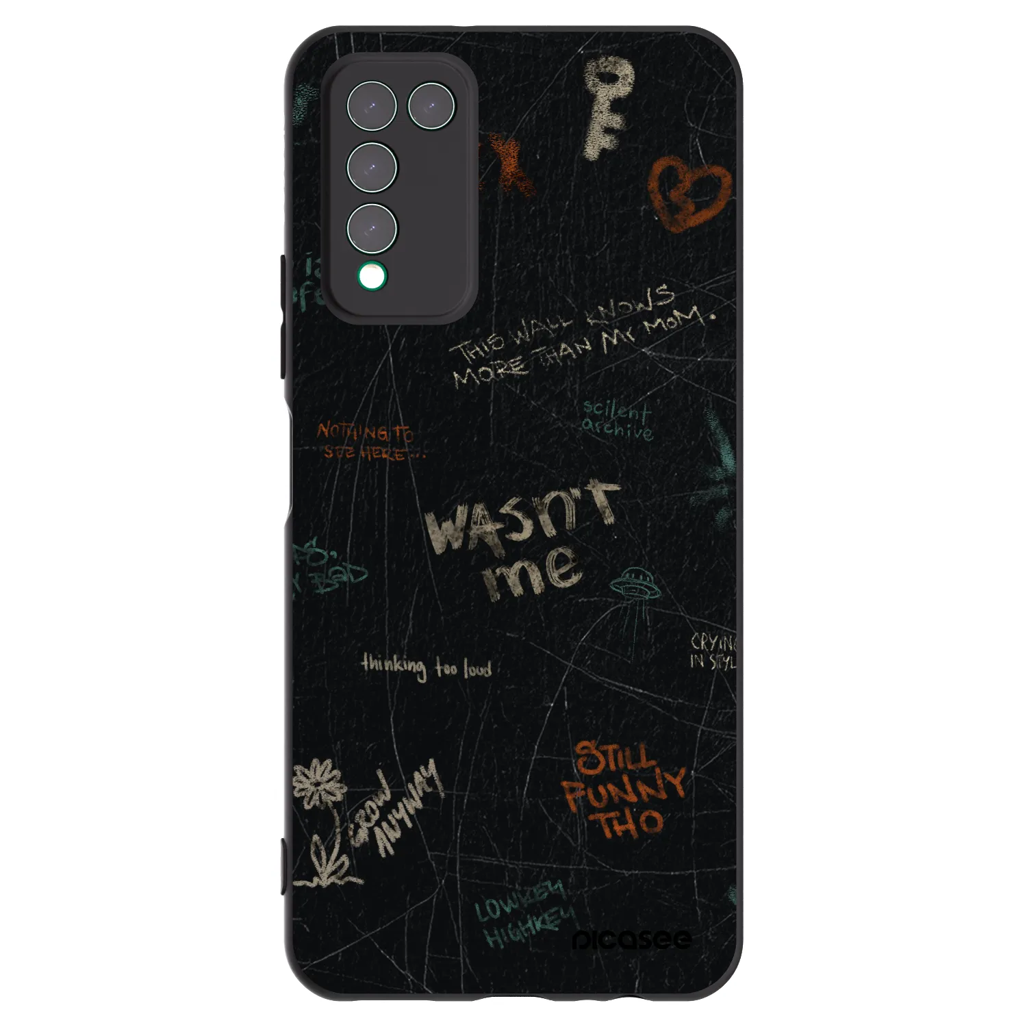 Picasee fekete szilikon tok az alábbi mobiltelefonokra Honor 10X Lite - CONFESSION