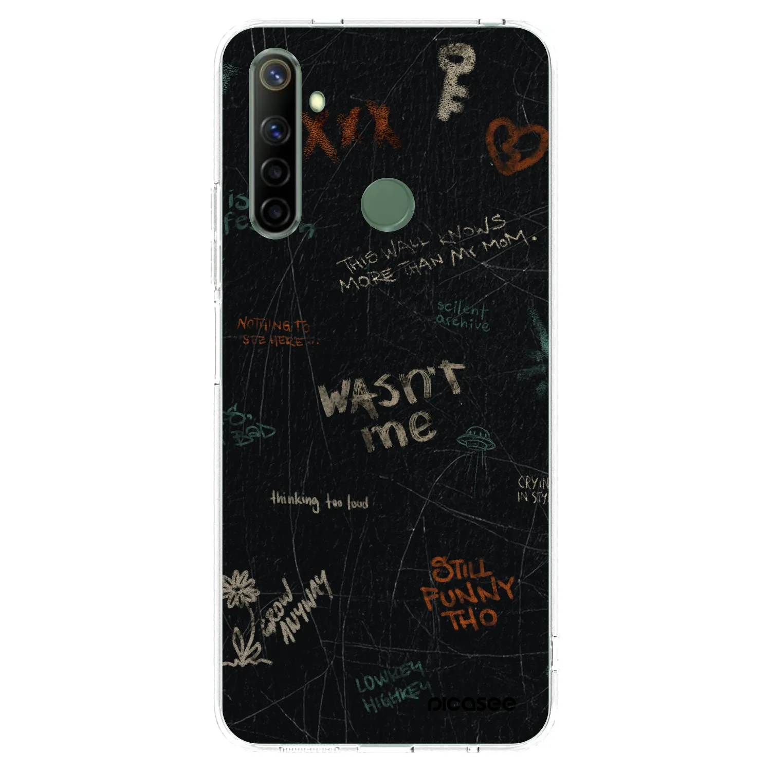Picasee átlátszó szilikon tok az alábbi mobiltelefonokra Realme 6i - CONFESSION