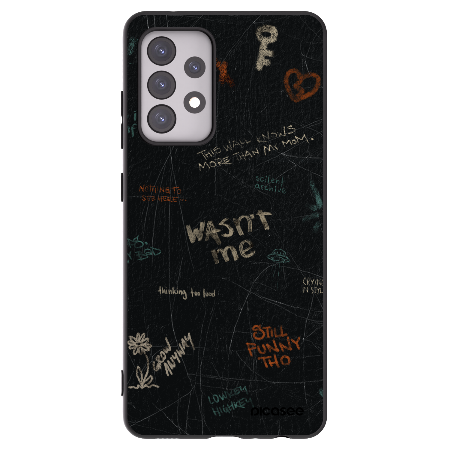 Picasee fekete szilikon tok az alábbi mobiltelefonokra Samsung Galaxy A52 5G A525F - CONFESSION