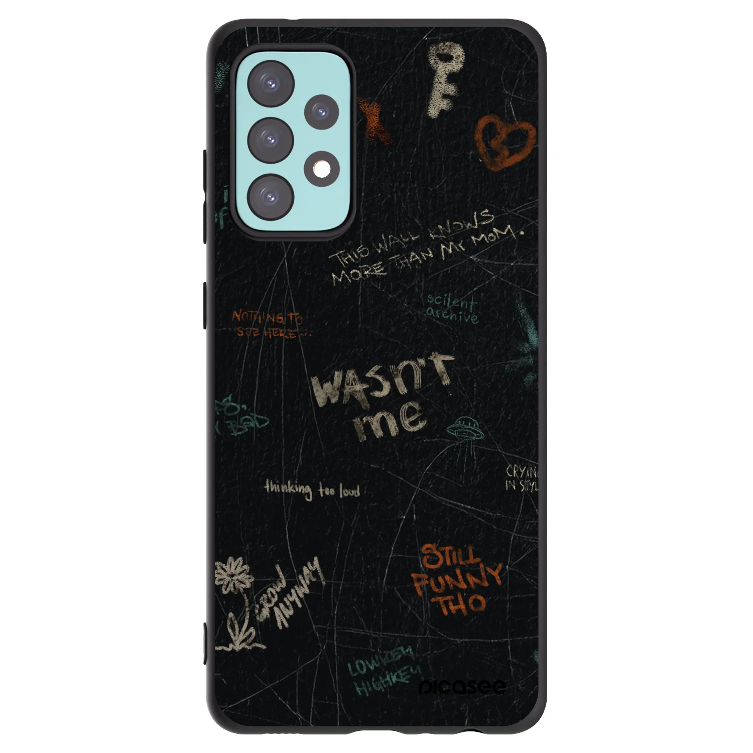 Picasee fekete szilikon tok az alábbi mobiltelefonokra Samsung Galaxy A72 A725F - CONFESSION