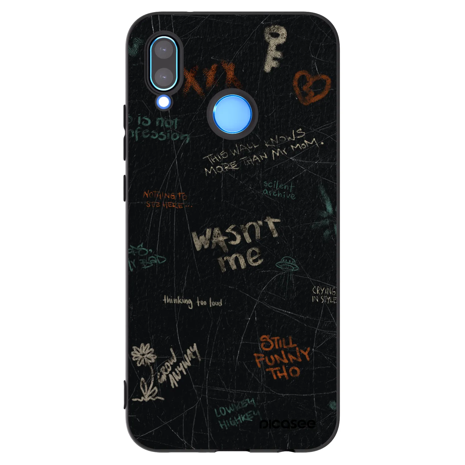 Picasee fekete szilikon tok az alábbi mobiltelefonokra Huawei P20 Lite - CONFESSION