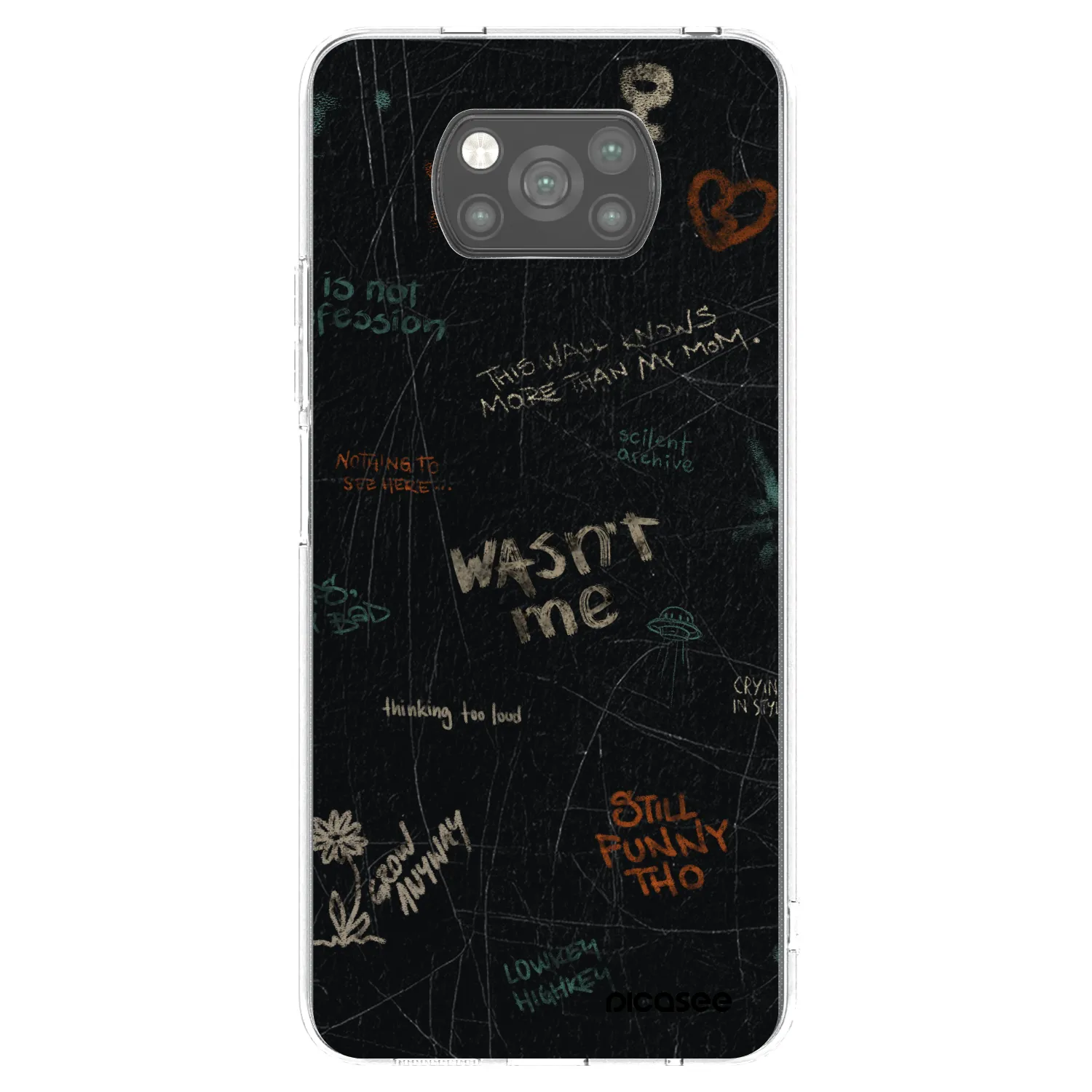 Picasee fekete szilikon tok az alábbi mobiltelefonokra Xiaomi Poco X3 Pro - CONFESSION
