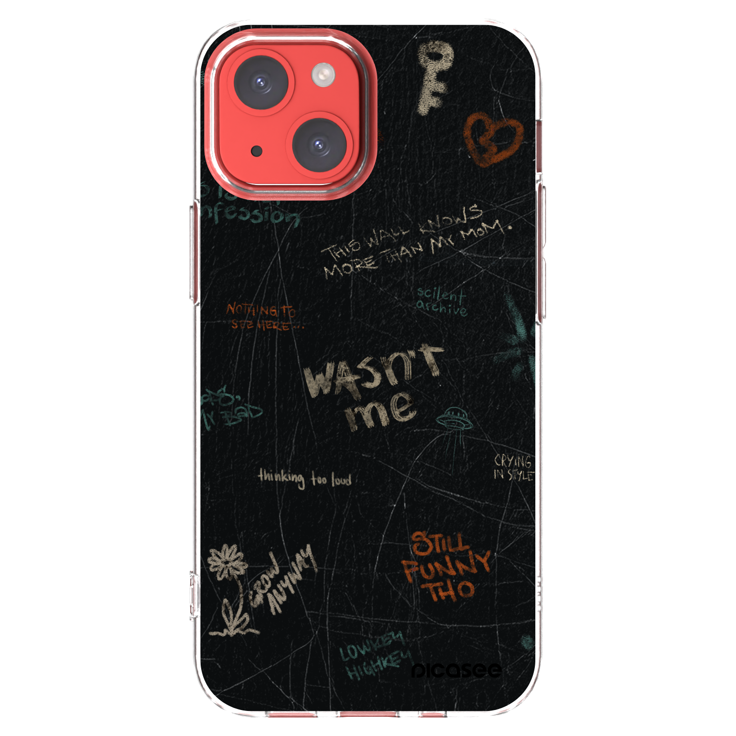 Picasee átlátszó szilikon tok az alábbi mobiltelefonokra Apple iPhone 13 mini - CONFESSION