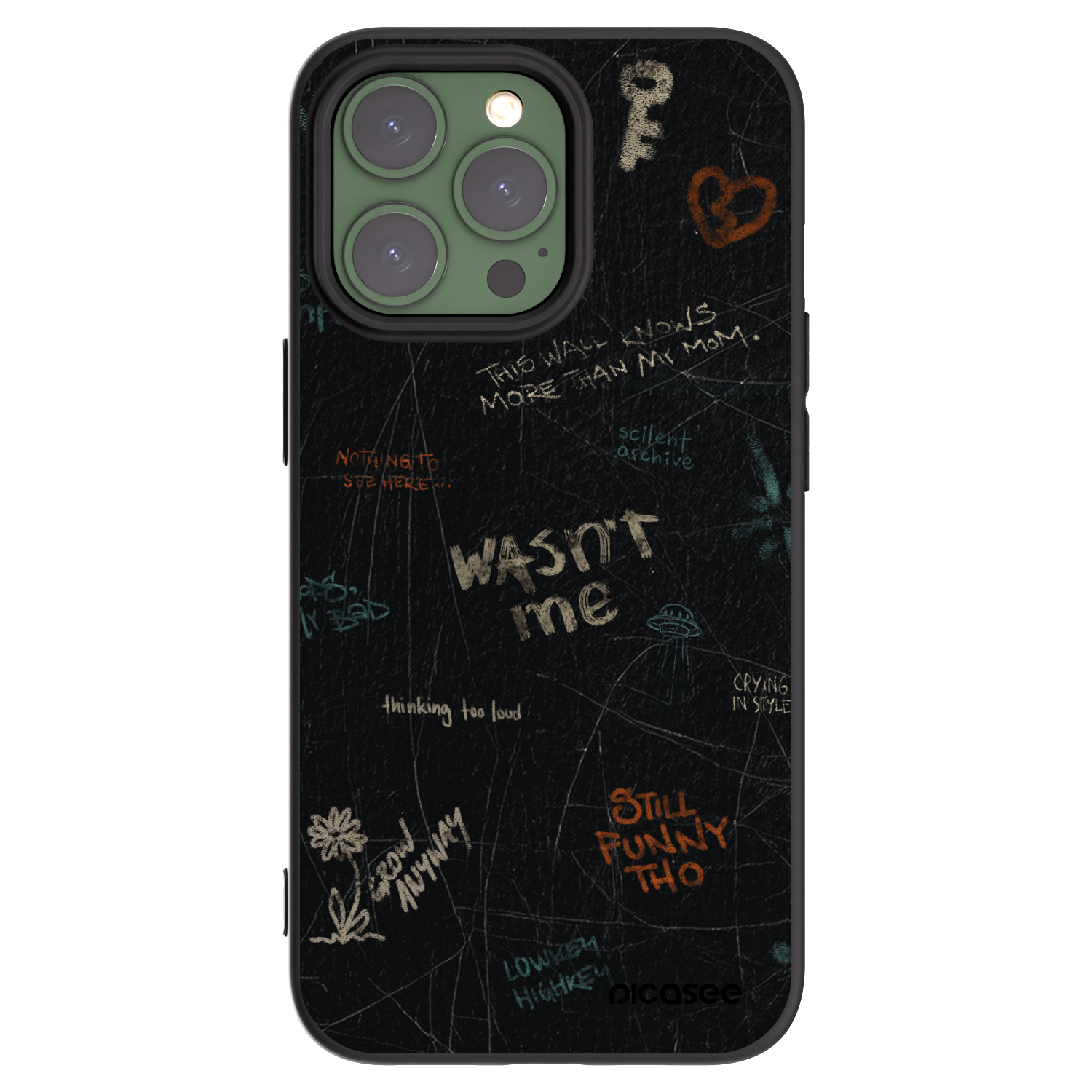 Picasee fekete szilikon tok az alábbi mobiltelefonokra Apple iPhone 13 Pro - CONFESSION