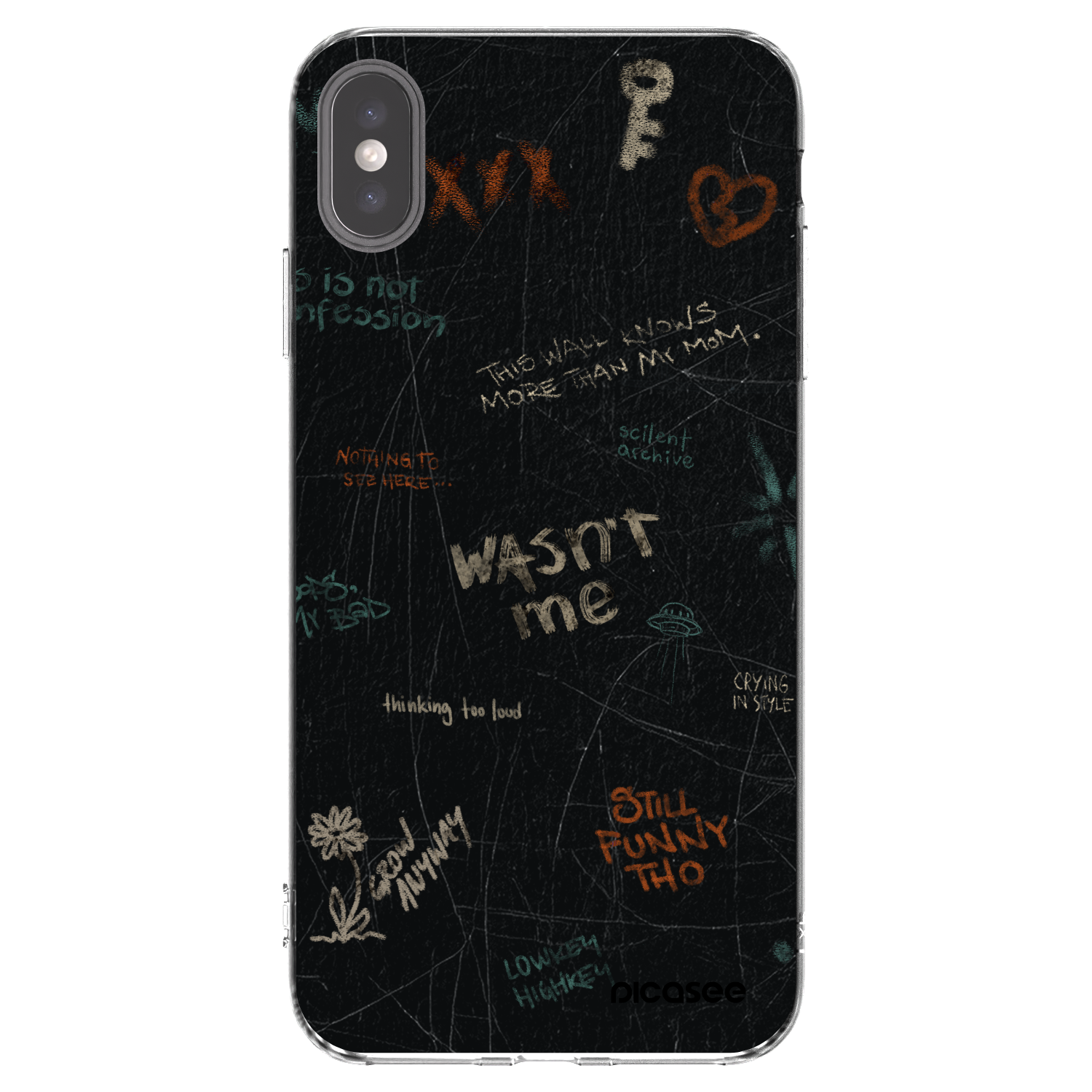 Picasee átlátszó szilikon tok az alábbi mobiltelefonokra Apple iPhone XS Max - CONFESSION