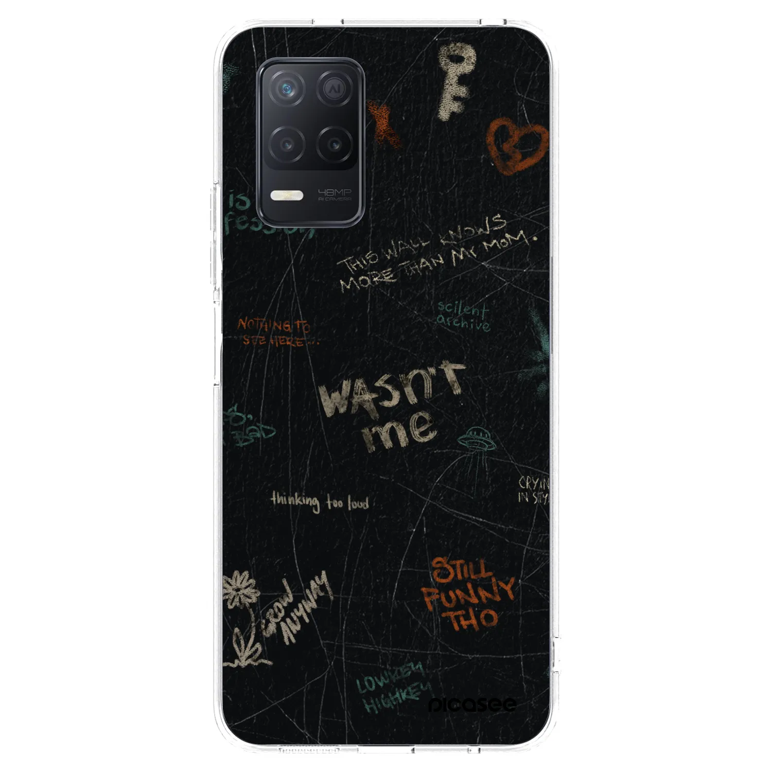 Picasee átlátszó szilikon tok az alábbi mobiltelefonokra Realme 8 5G - CONFESSION