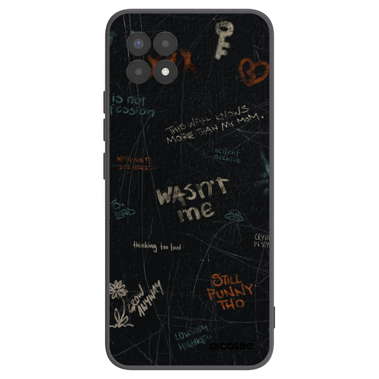Picasee fekete szilikon tok az alábbi mobiltelefonokra Realme 8i - CONFESSION