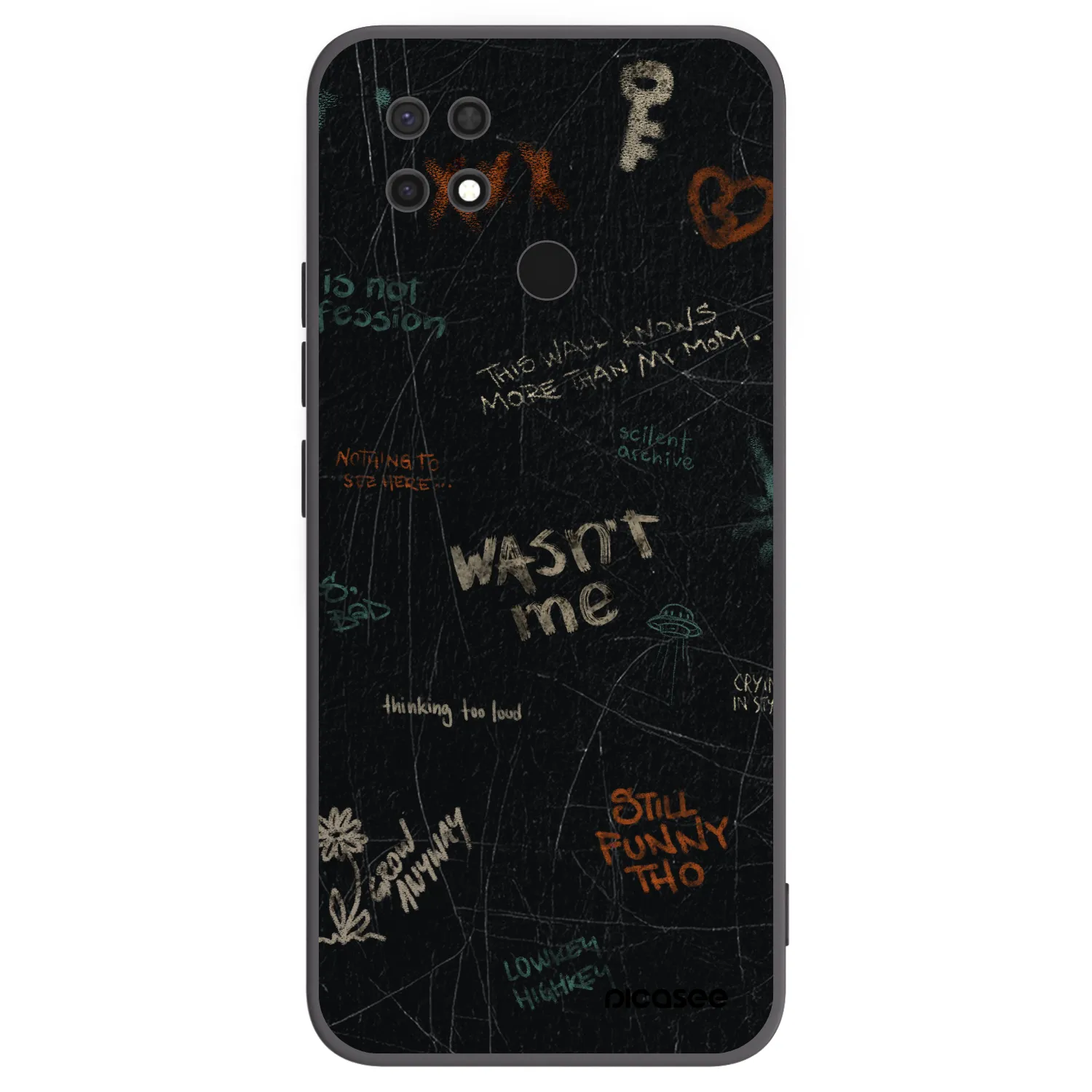 Picasee fekete szilikon tok az alábbi mobiltelefonokra Xiaomi Redmi 10C - CONFESSION