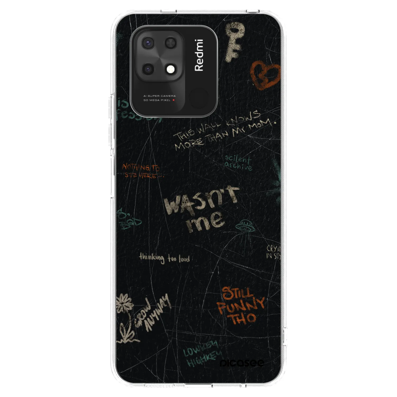 Picasee átlátszó szilikon tok az alábbi mobiltelefonokra Xiaomi Redmi 10C - CONFESSION