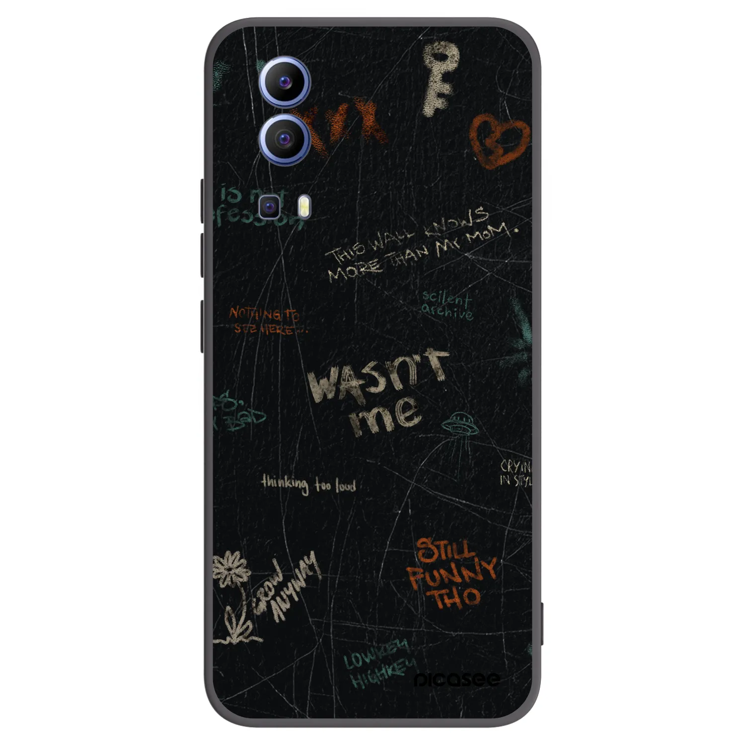 Picasee fekete szilikon tok az alábbi mobiltelefonokra Vivo Y52 5G - CONFESSION