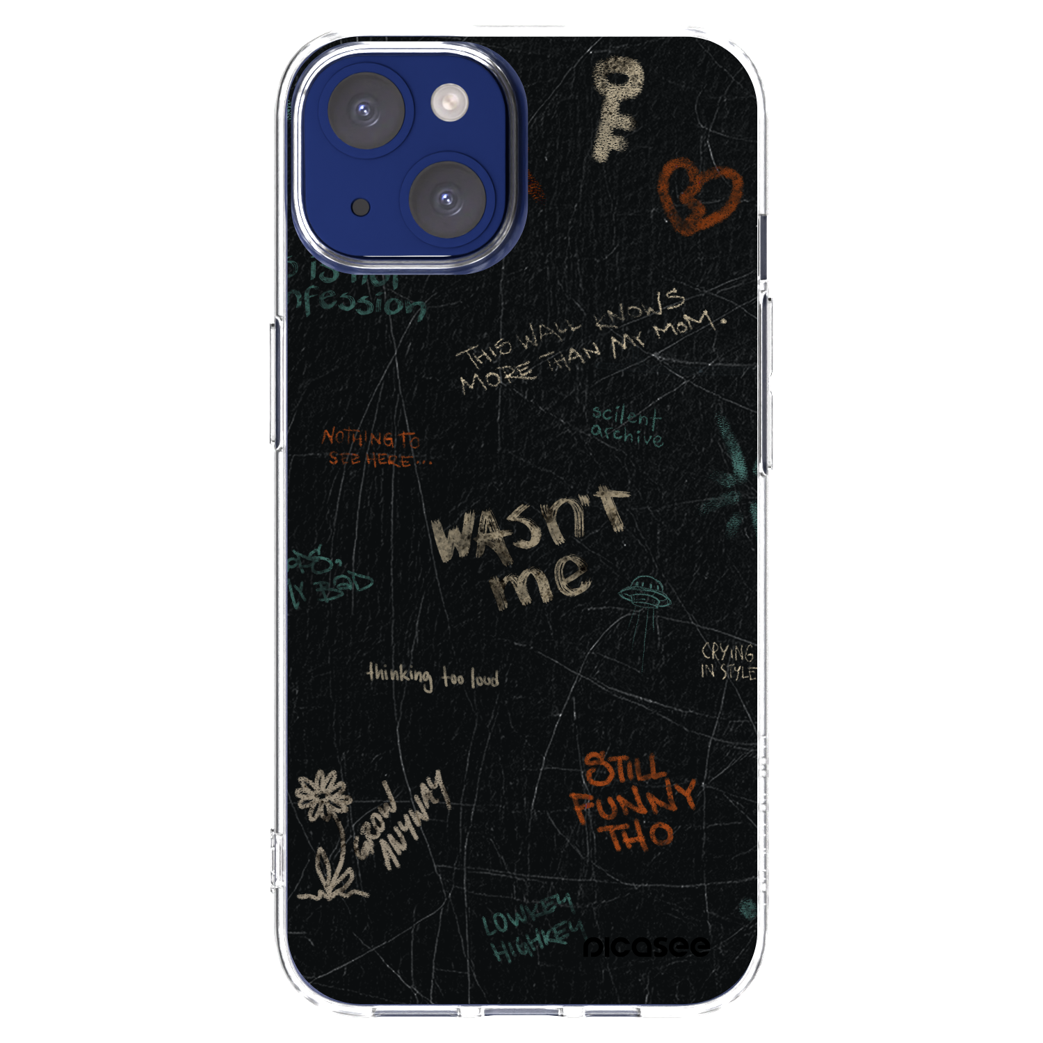 Picasee átlátszó szilikon tok az alábbi mobiltelefonokra Apple iPhone 14 - CONFESSION