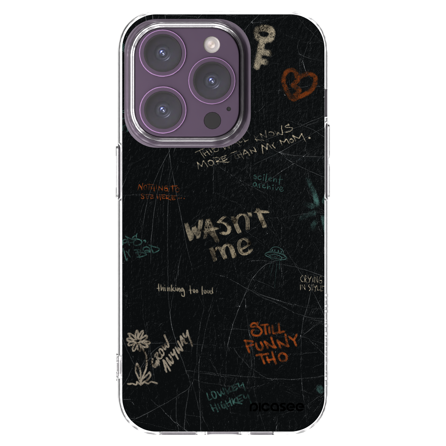 Picasee átlátszó szilikon tok az alábbi mobiltelefonokra Apple iPhone 14 Pro - CONFESSION