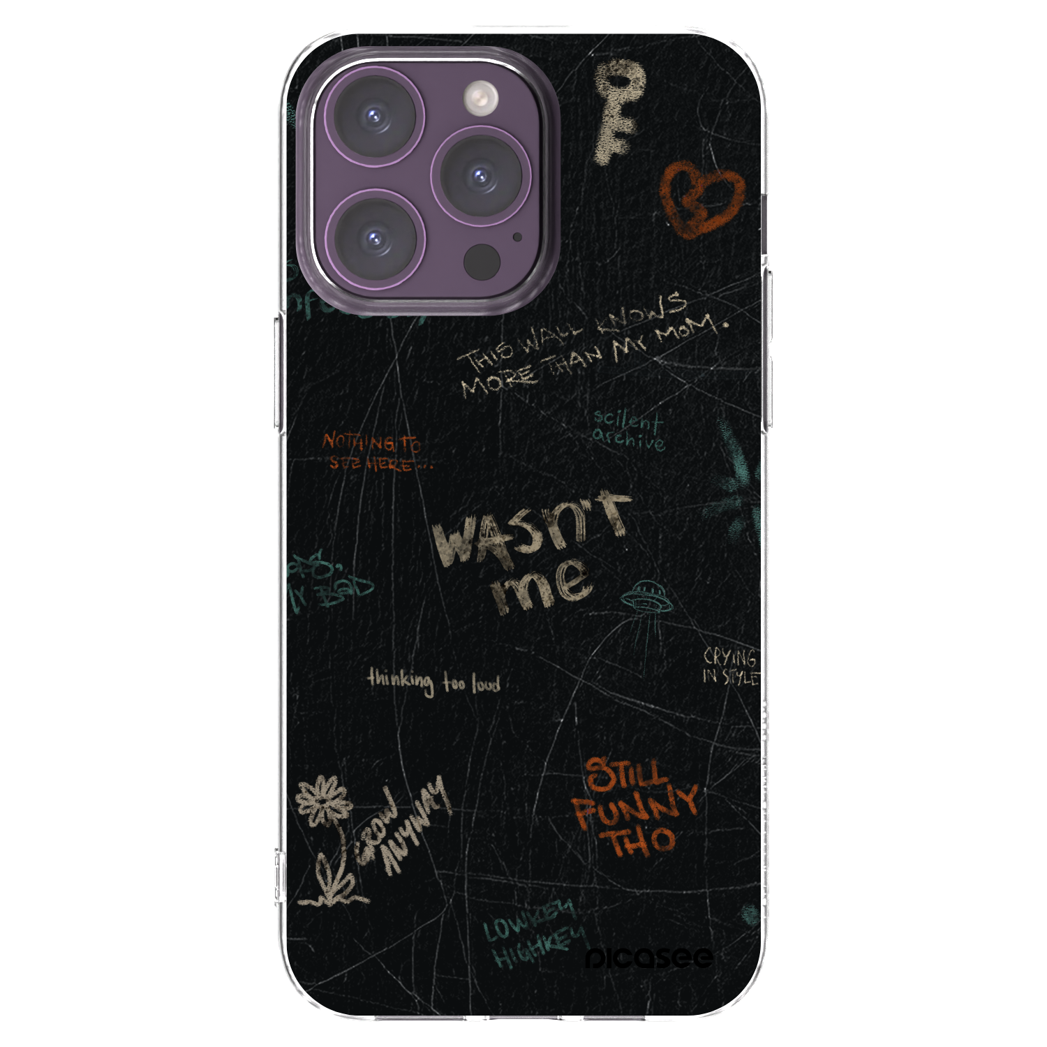 Picasee átlátszó szilikon tok az alábbi mobiltelefonokra Apple iPhone 14 Pro Max - CONFESSION