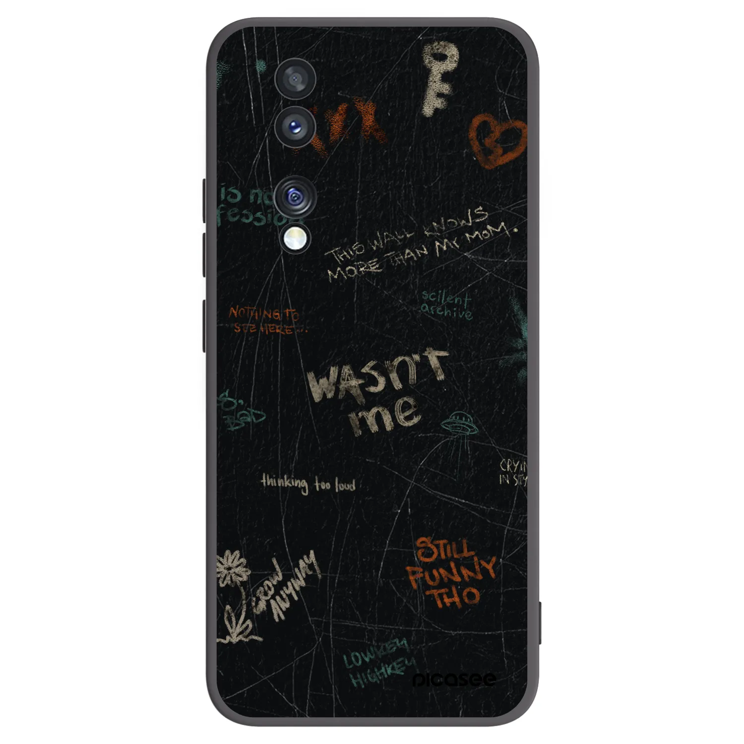 Picasee fekete szilikon tok az alábbi mobiltelefonokra Honor 70 - CONFESSION