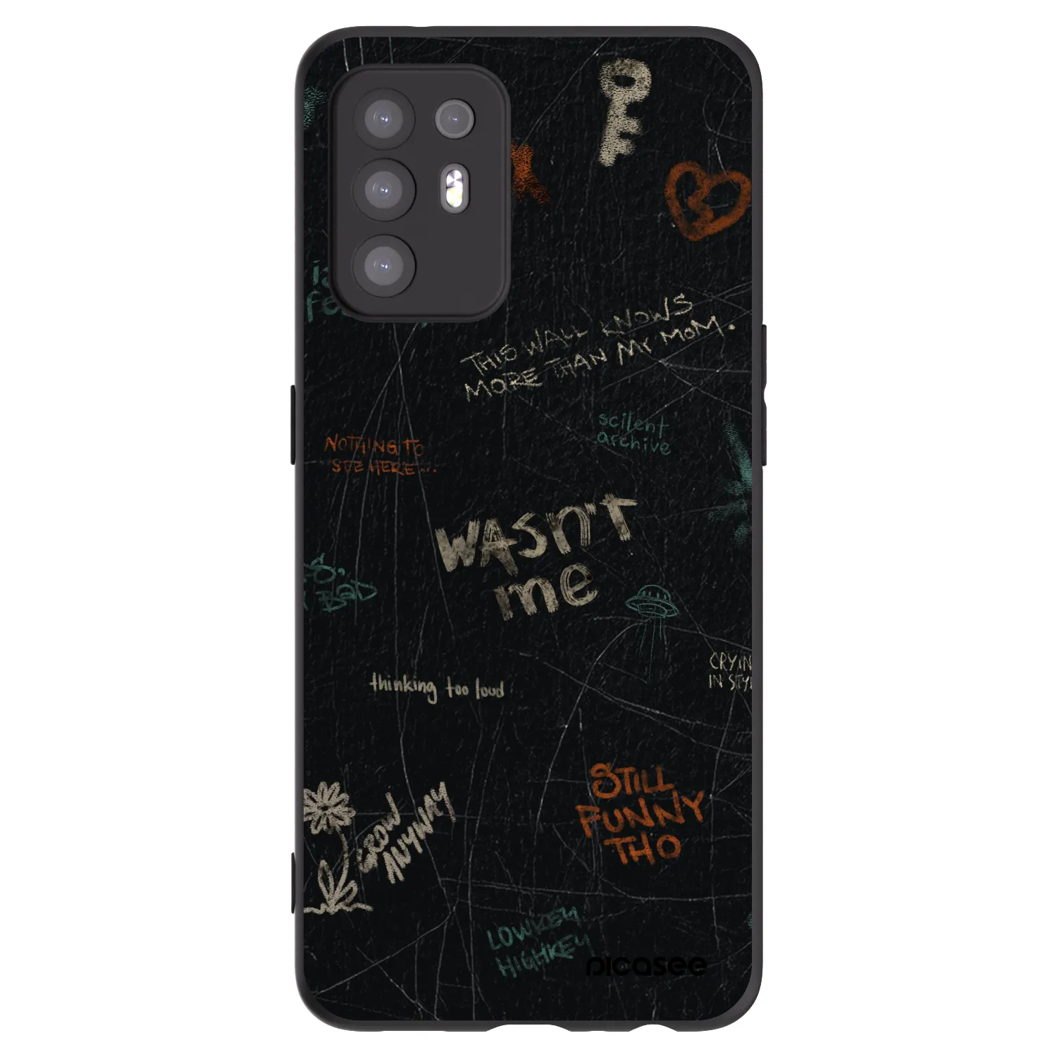 Picasee fekete szilikon tok az alábbi mobiltelefonokra OPPO A94 5G - CONFESSION