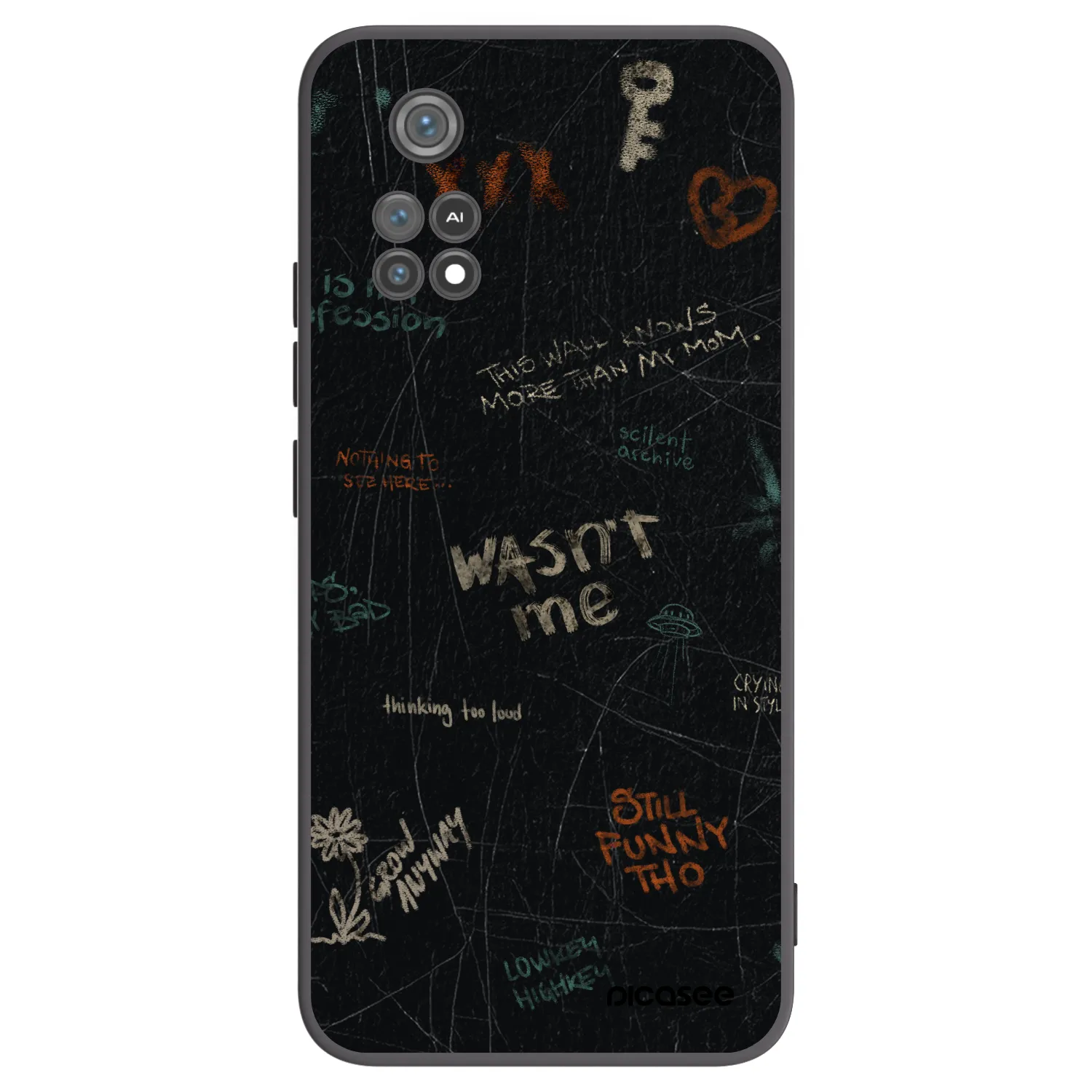 Picasee fekete szilikon tok az alábbi mobiltelefonokra Xiaomi Poco M4 Pro - CONFESSION