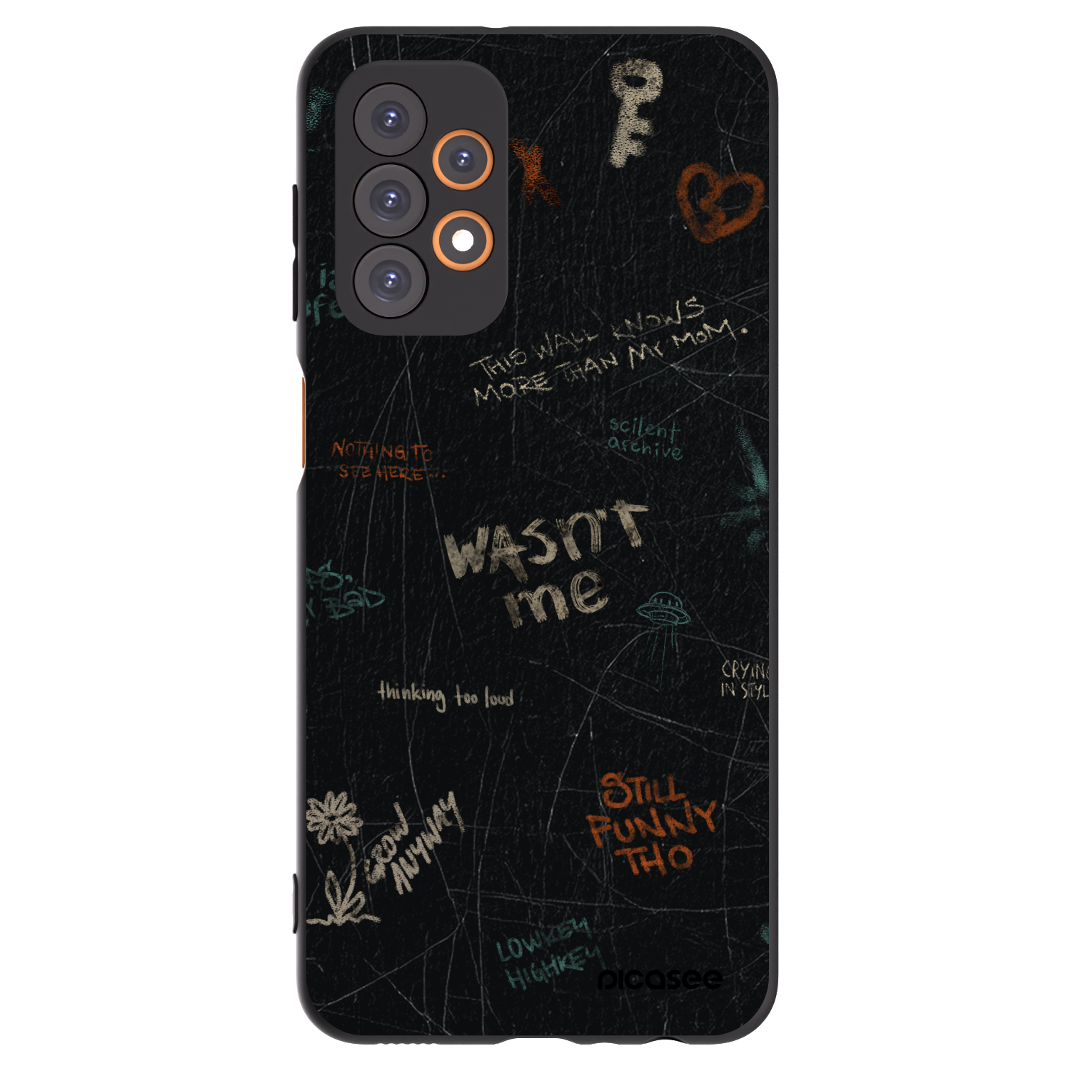 Picasee fekete szilikon tok az alábbi mobiltelefonokra Samsung Galaxy A23 A235F 4G - CONFESSION