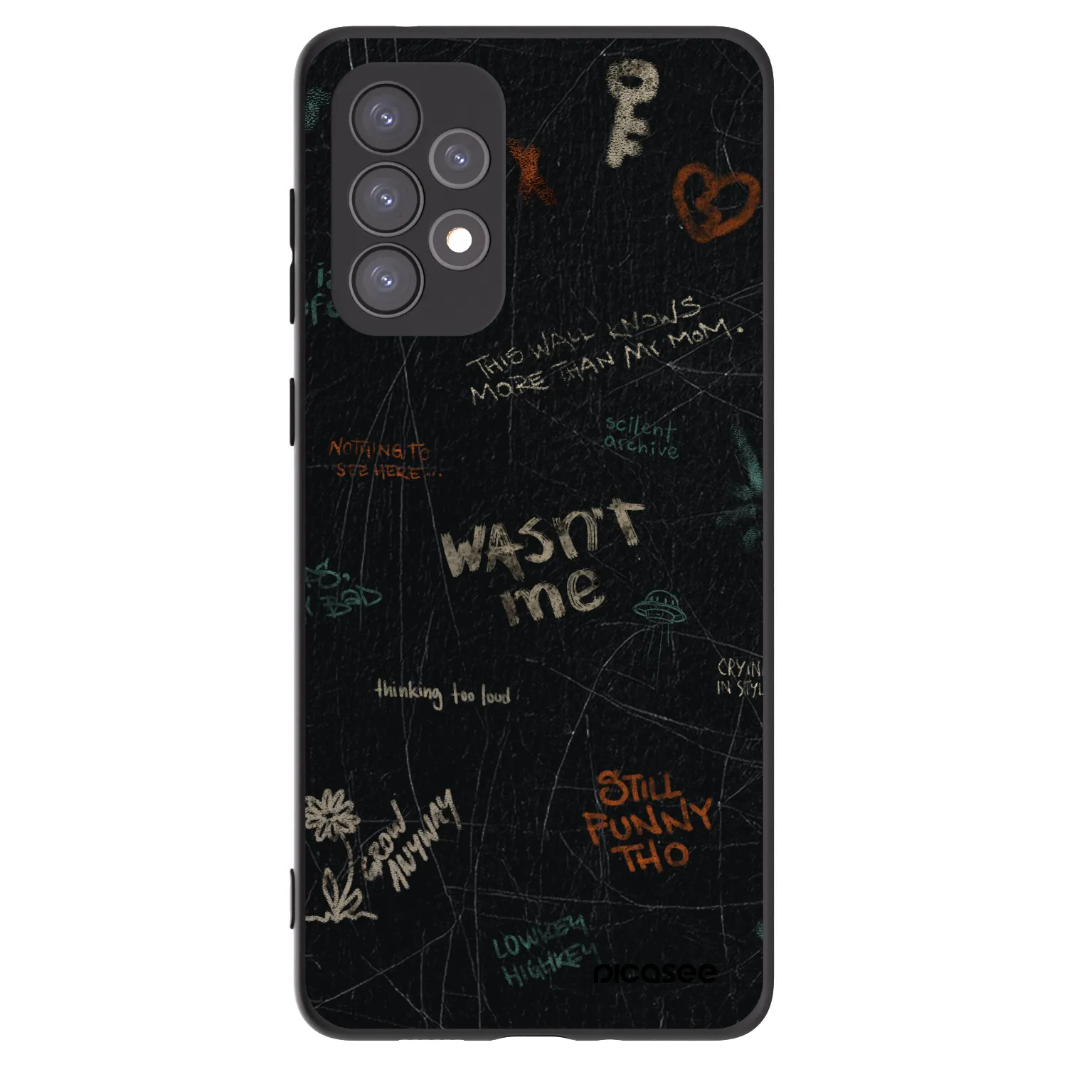 Picasee fekete szilikon tok az alábbi mobiltelefonokra Samsung Galaxy A73 5G - CONFESSION