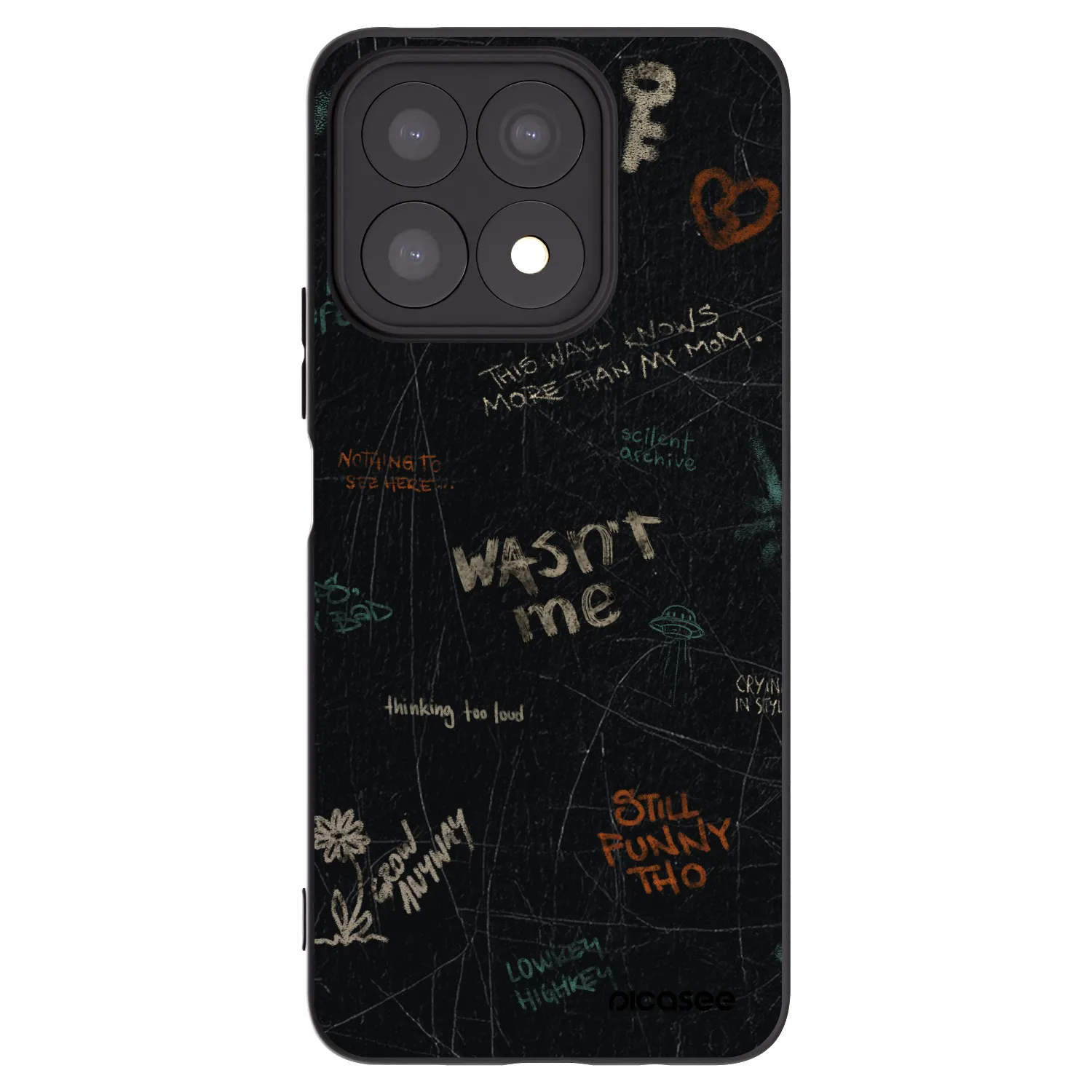 Picasee fekete szilikon tok az alábbi mobiltelefonokra Honor X8a - CONFESSION