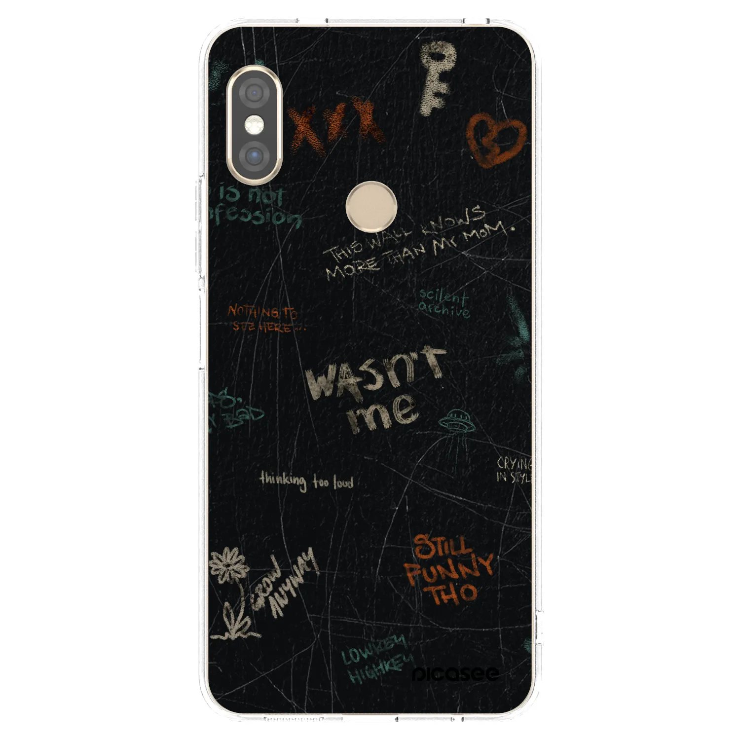 Picasee átlátszó szilikon tok az alábbi mobiltelefonokra Xiaomi Redmi Note 5 Global - CONFESSION