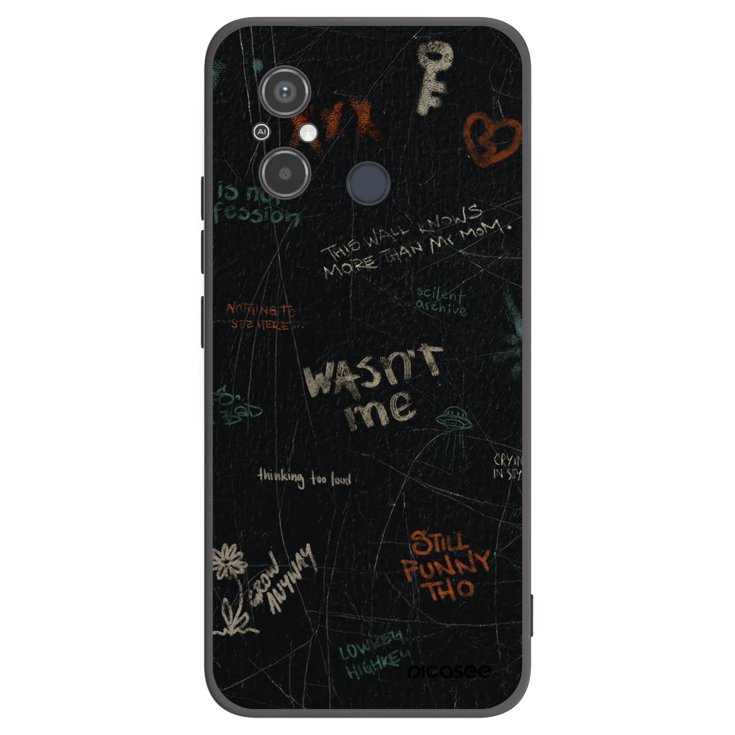 Picasee fekete szilikon tok az alábbi mobiltelefonokra Xiaomi Redmi 12C - CONFESSION