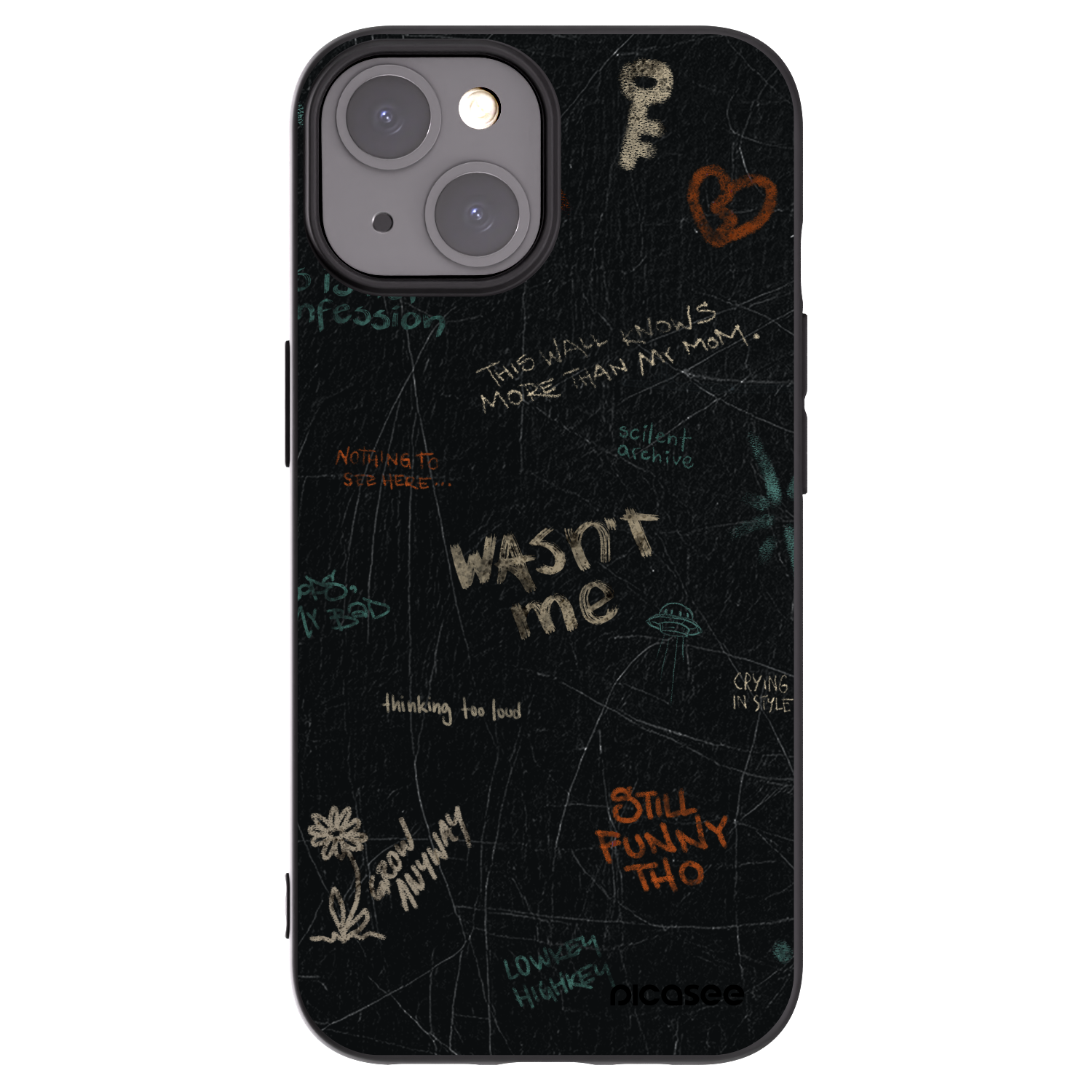 Picasee fekete szilikon tok az alábbi mobiltelefonokra Apple iPhone 15 - CONFESSION