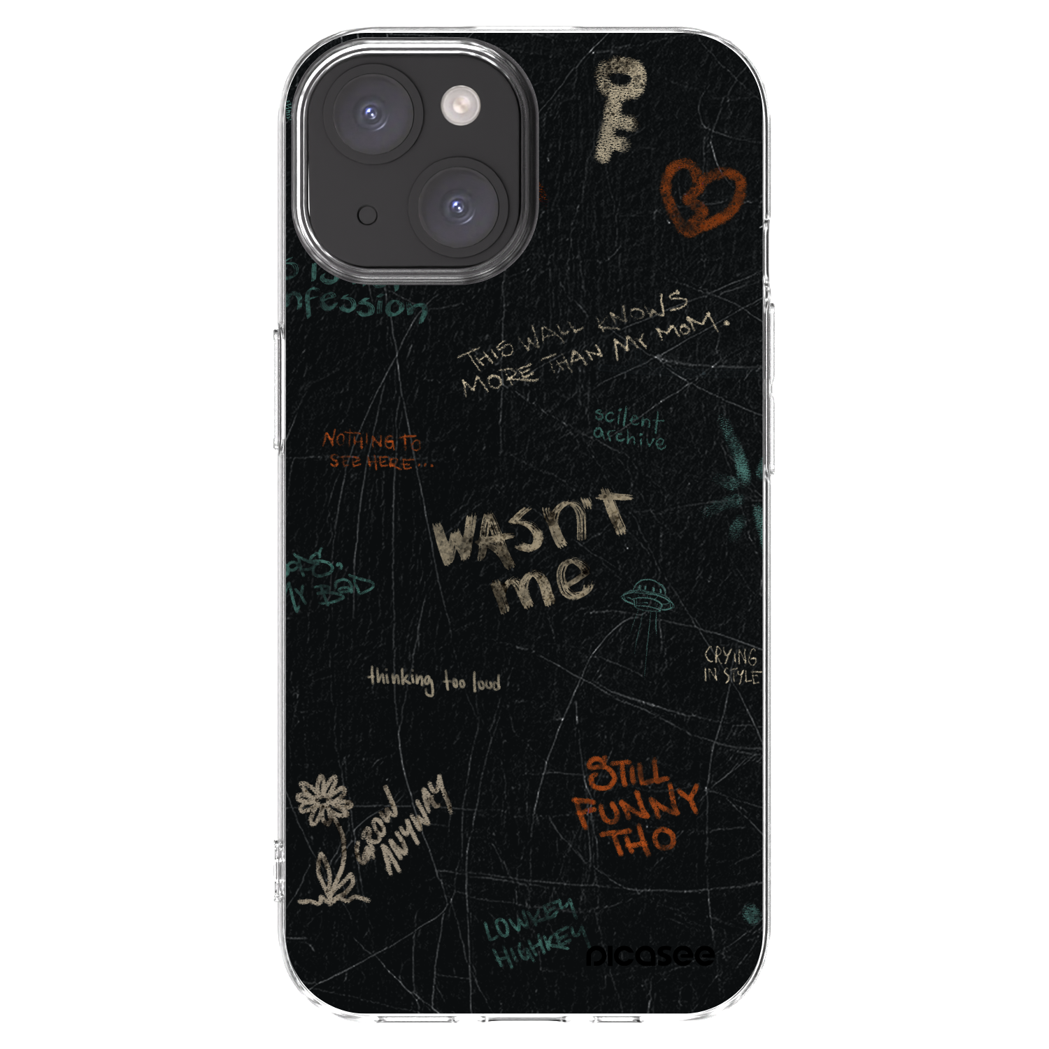 Picasee átlátszó szilikon tok az alábbi mobiltelefonokra Apple iPhone 15 - CONFESSION