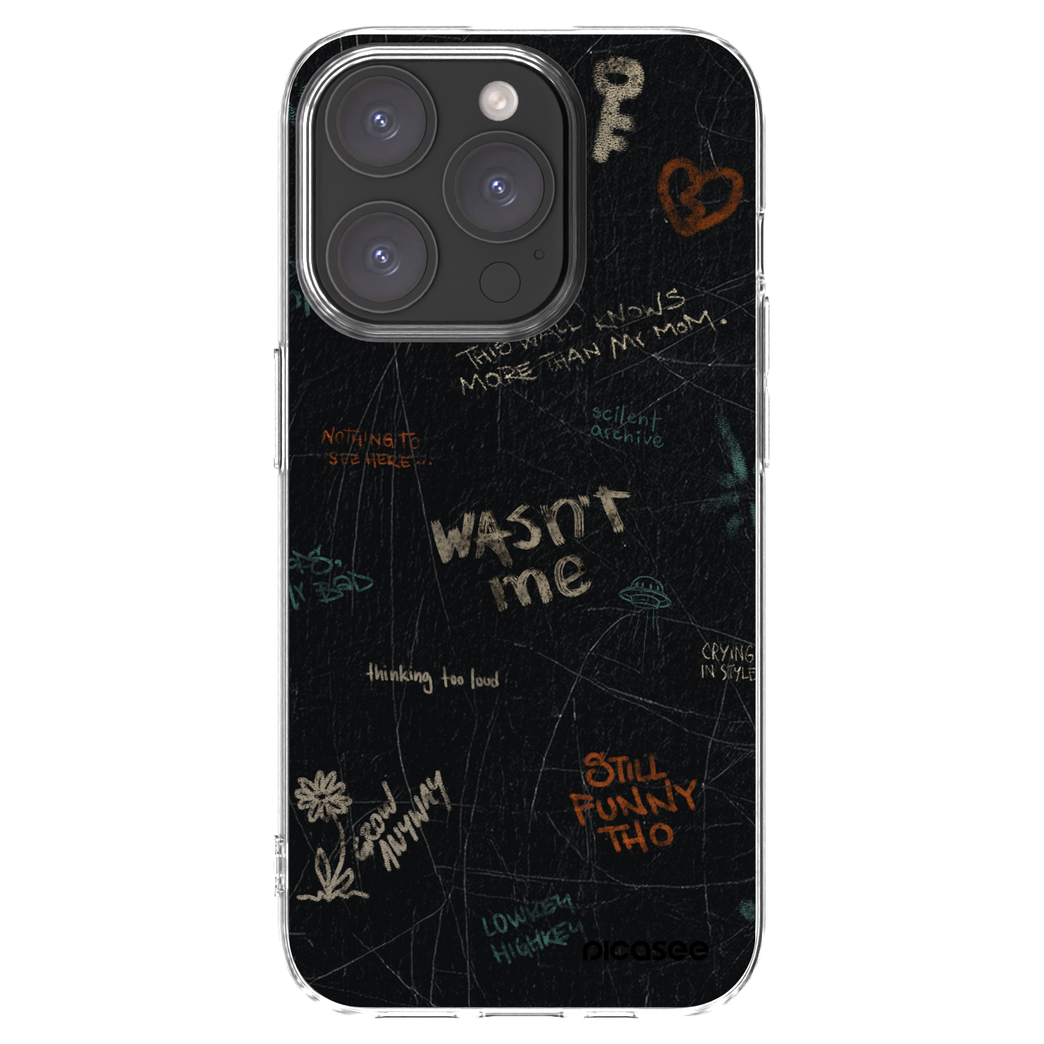 Picasee átlátszó szilikon tok az alábbi mobiltelefonokra Apple iPhone 15 Pro - CONFESSION