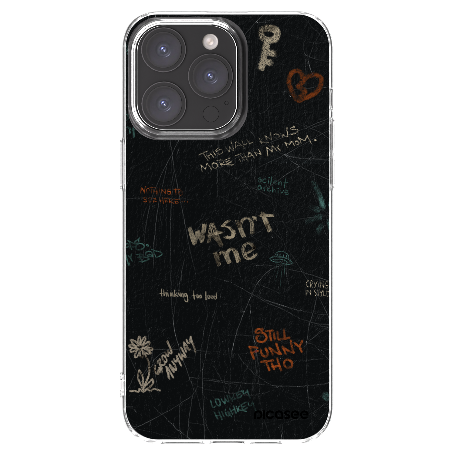 Picasee átlátszó szilikon tok az alábbi mobiltelefonokra Apple iPhone 15 Pro Max - CONFESSION